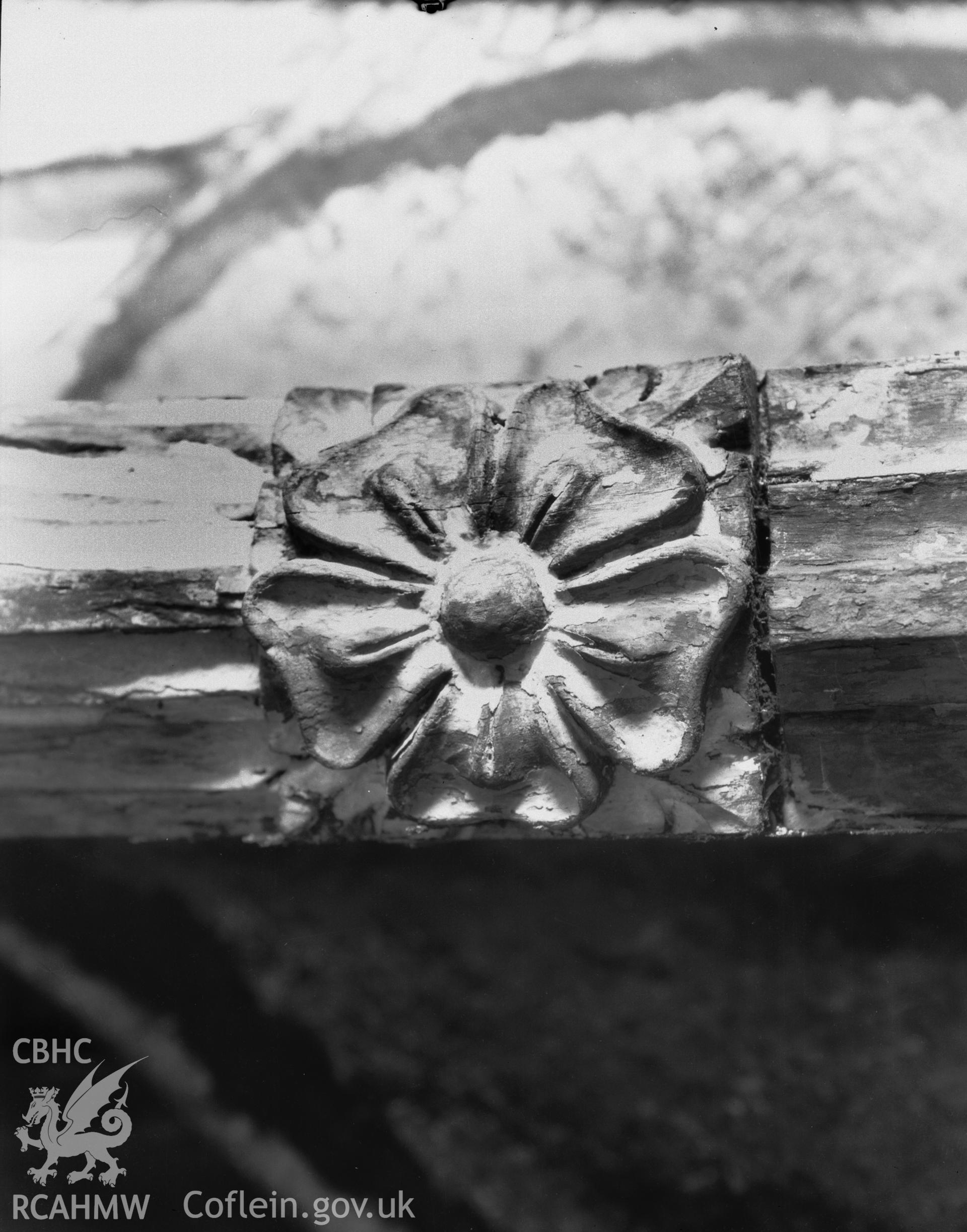 Detail of boss on roof truss