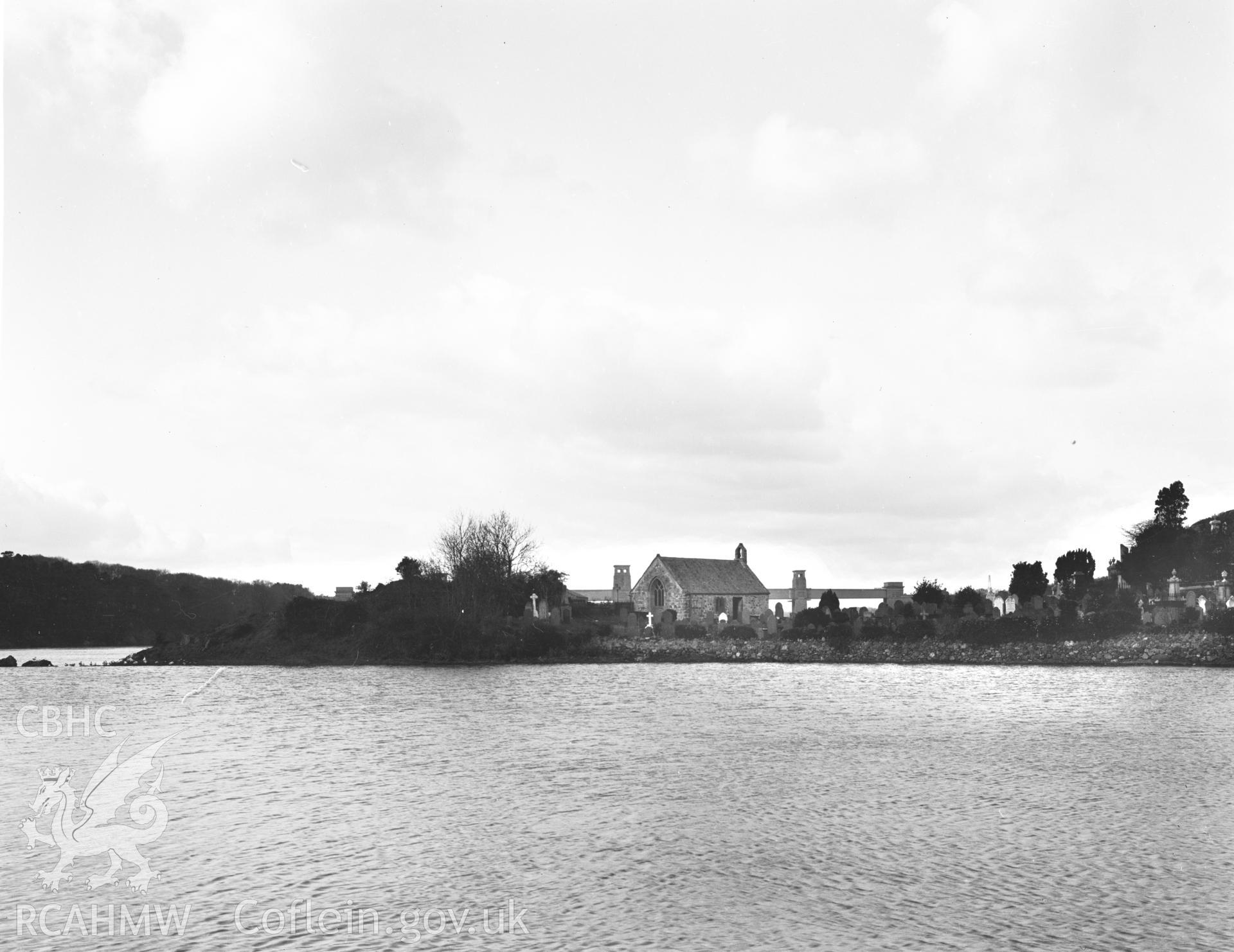 View of church from across the Straights