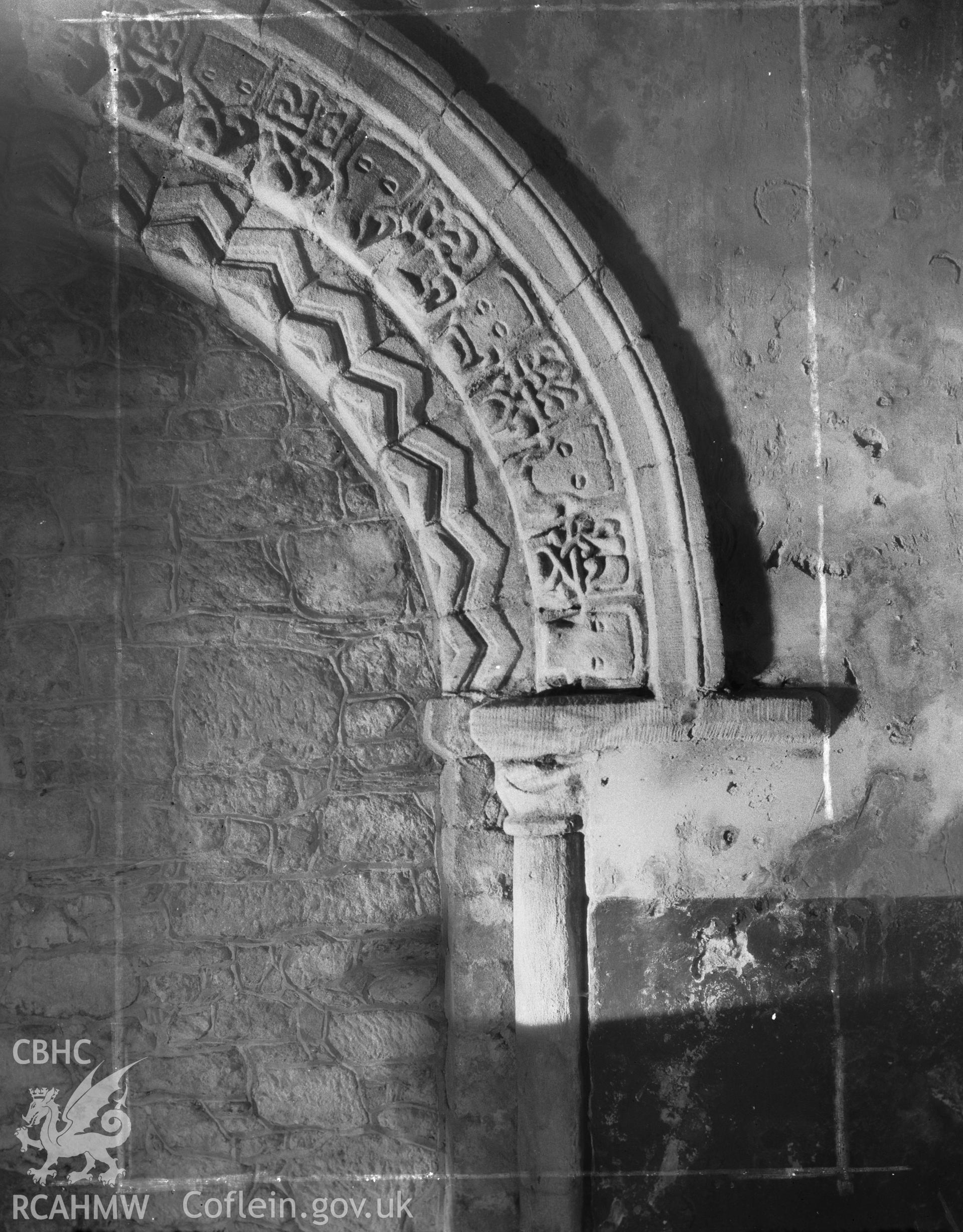 Part of arch in West wall