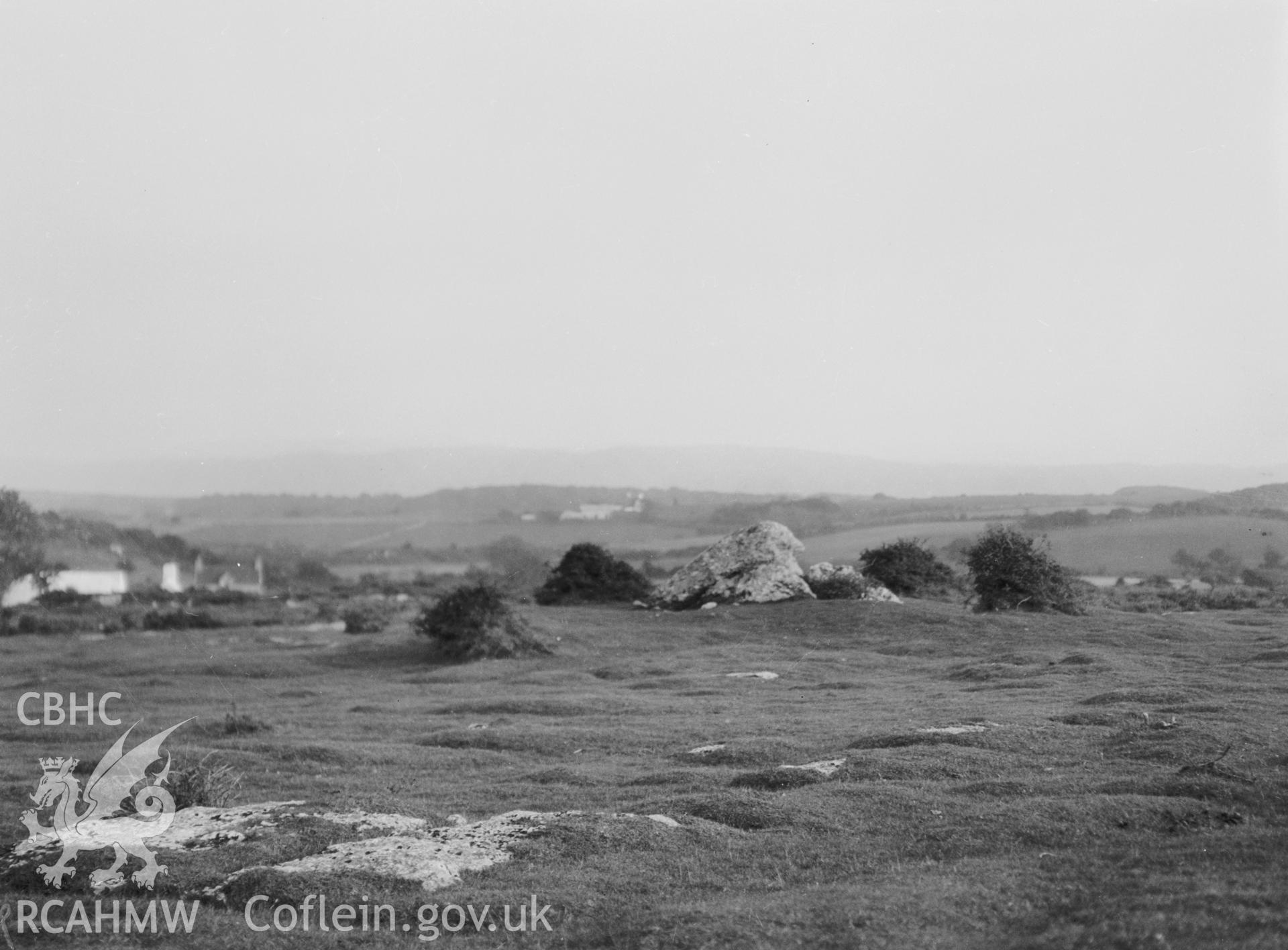 View from the north before excavation.