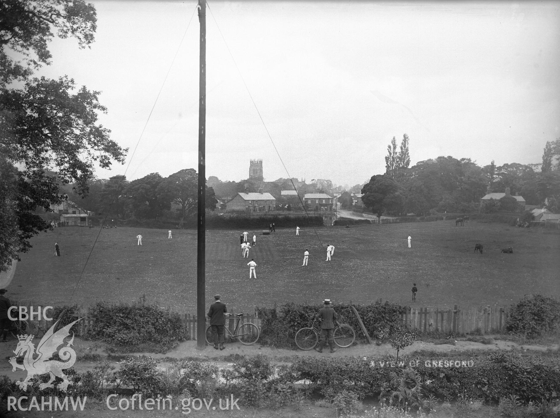 View across cricket ground