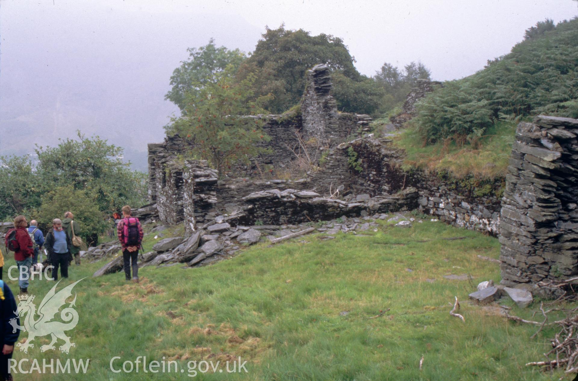 Digitized 35mm slide showing Llangynog Mine, manager's house.