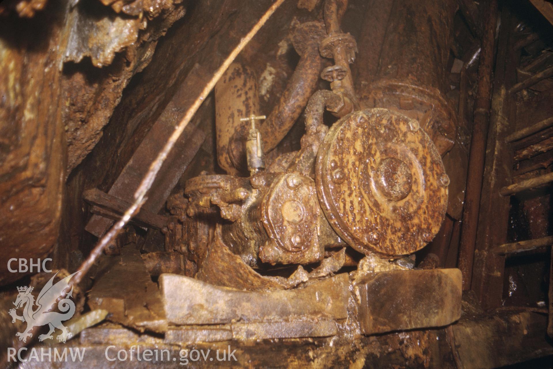 Digitized 35mm slide of Cyffty Western shaft pump (modern).
