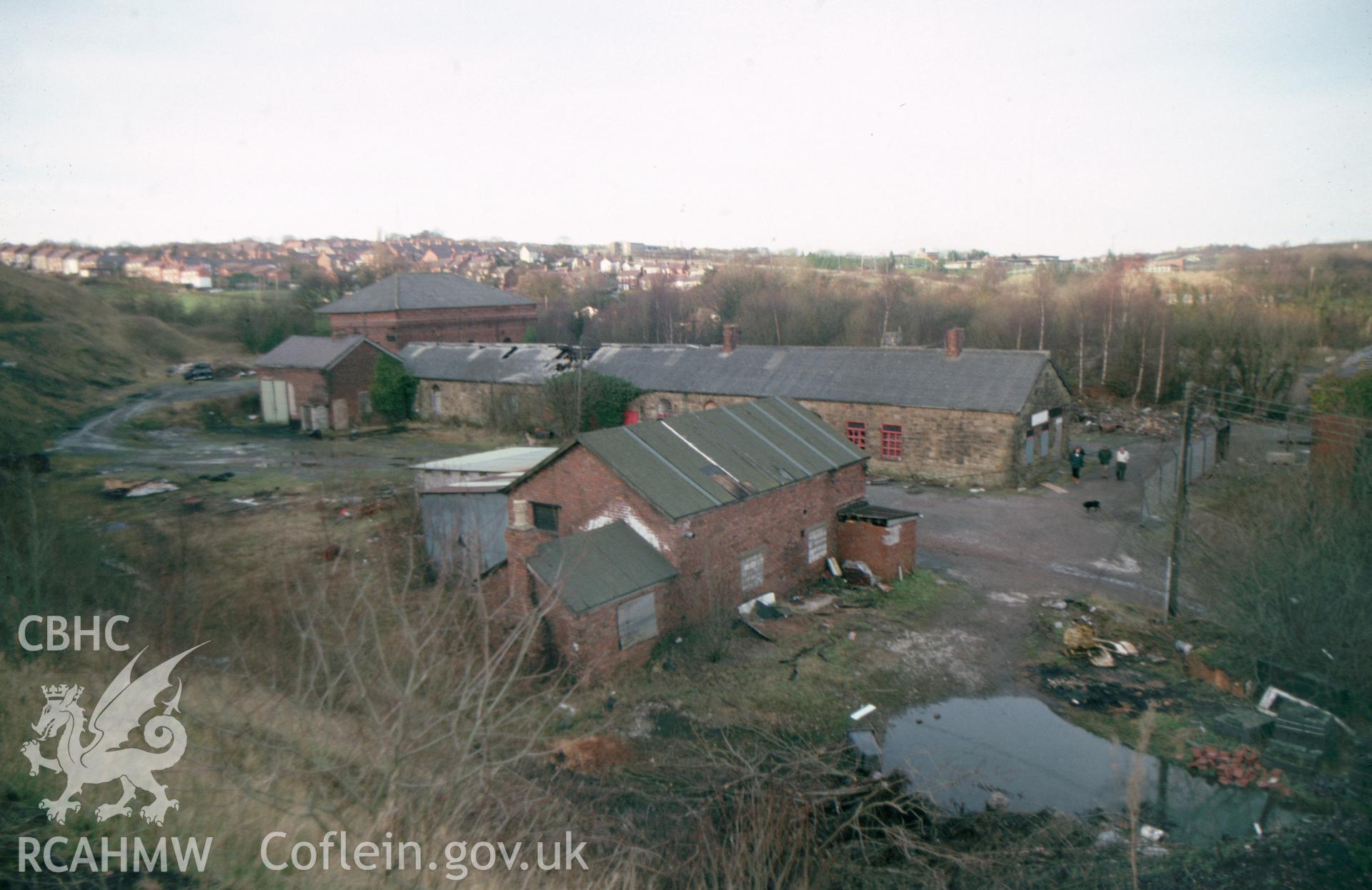 Digitized 35mm slide showing Plas Power Colliery site