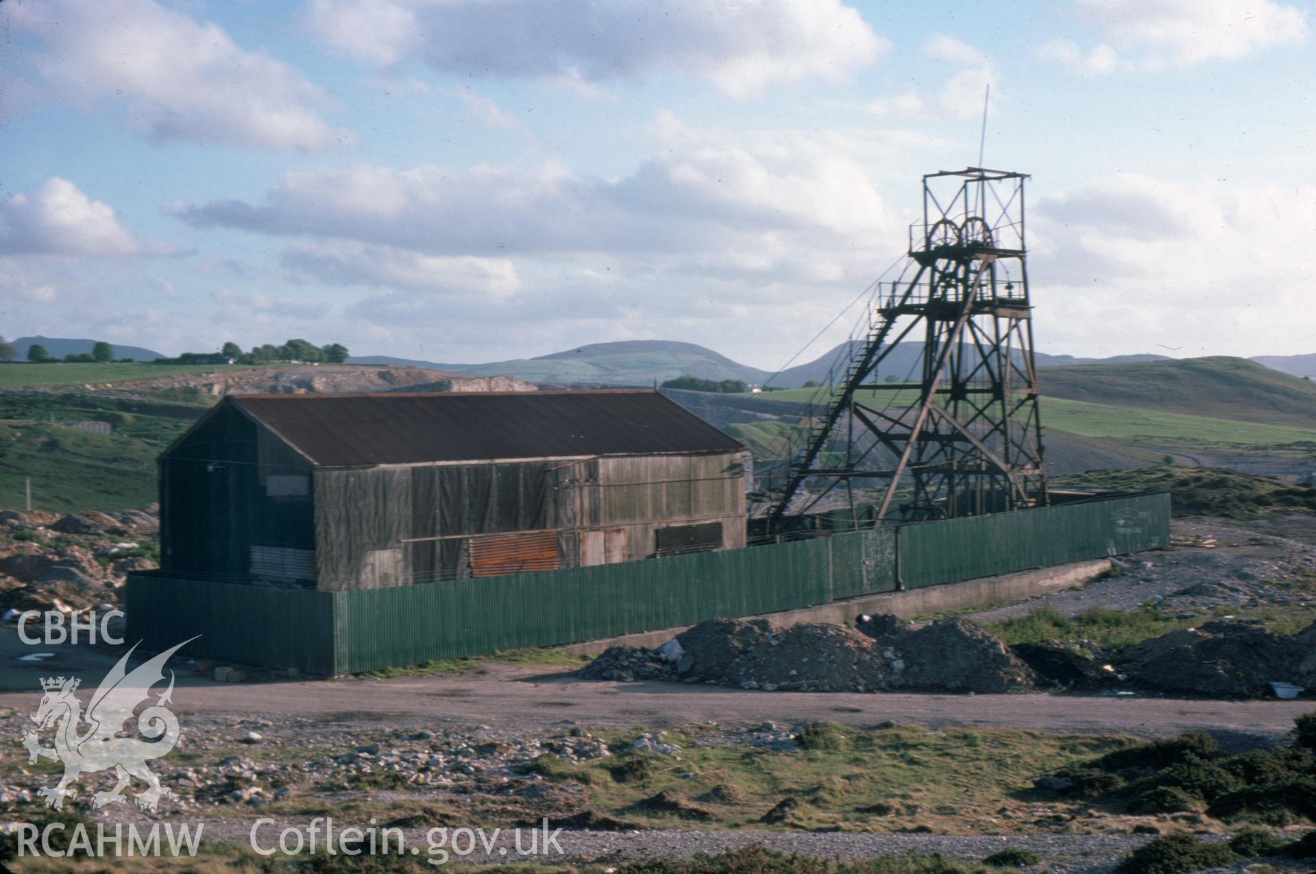 Digitized 35mm slide of the Pen y Bryn shaft.