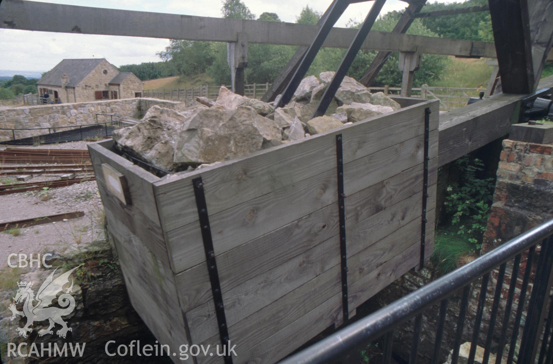 Digitized 35mm slide showing City Shaft balance box and beam.