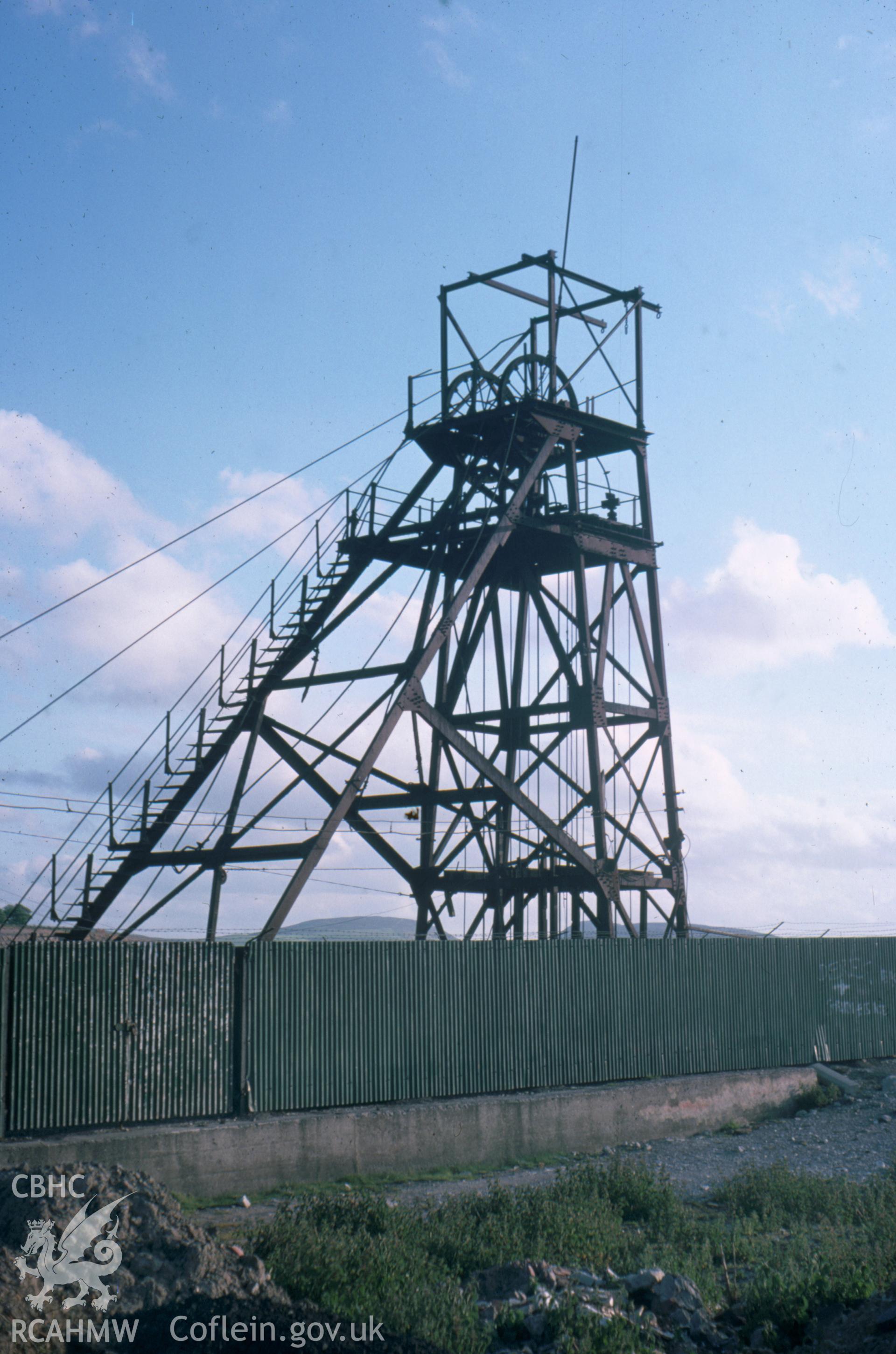 Digitized 35mm slide of the Pen y Bryn shaft.