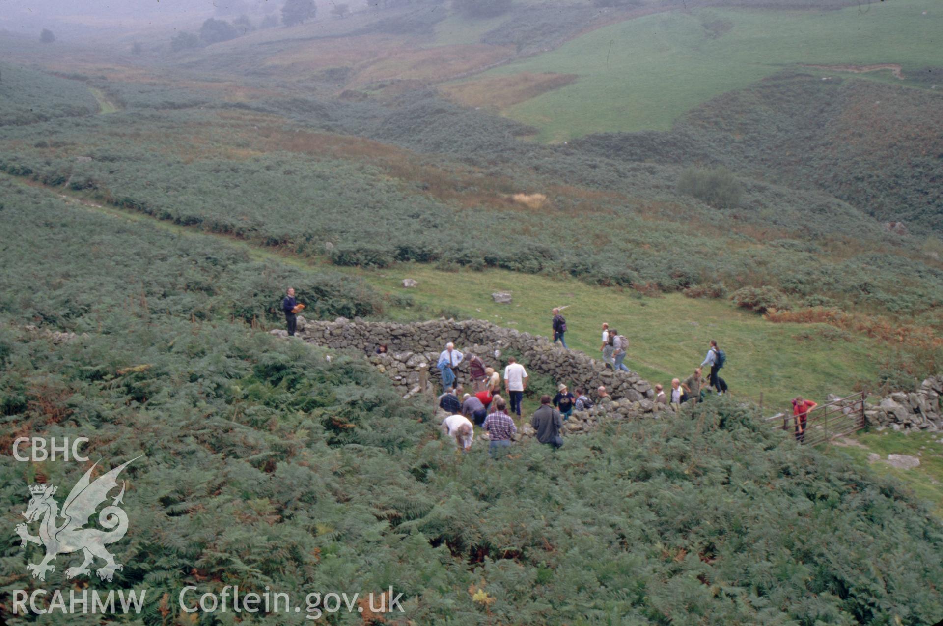 Digitized 35mm slide showing Llangynog Mine, smelting.