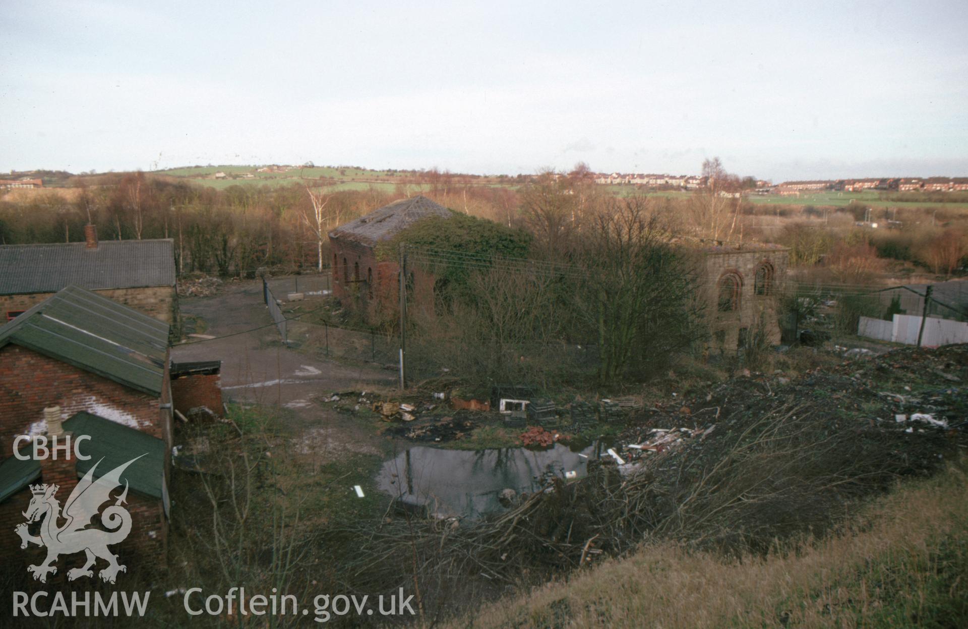 Digitized 35mm slide showing Plas Power Colliery site.