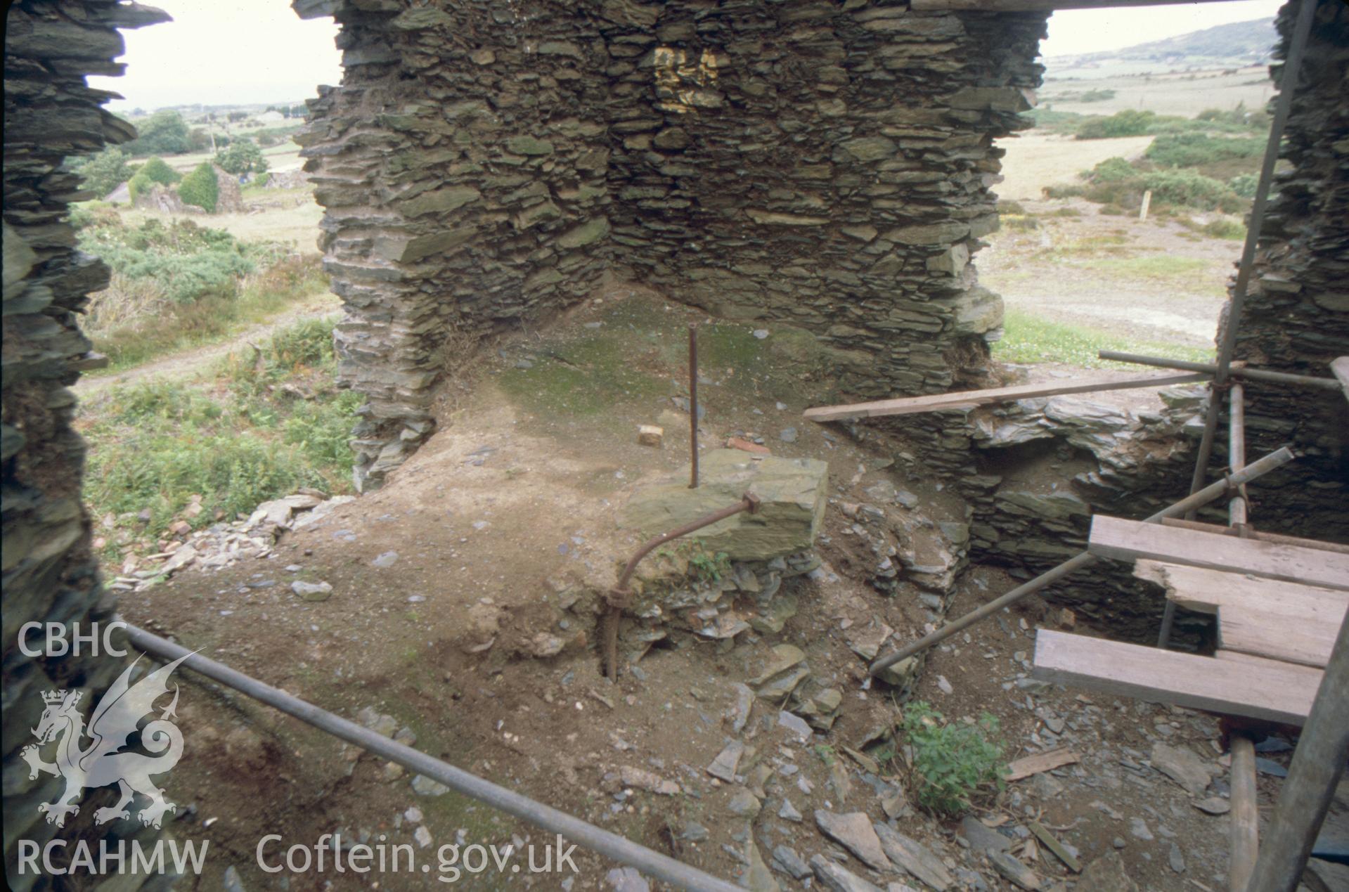 Digitized 35mm slide showing Pearl Shaft engine house interior.