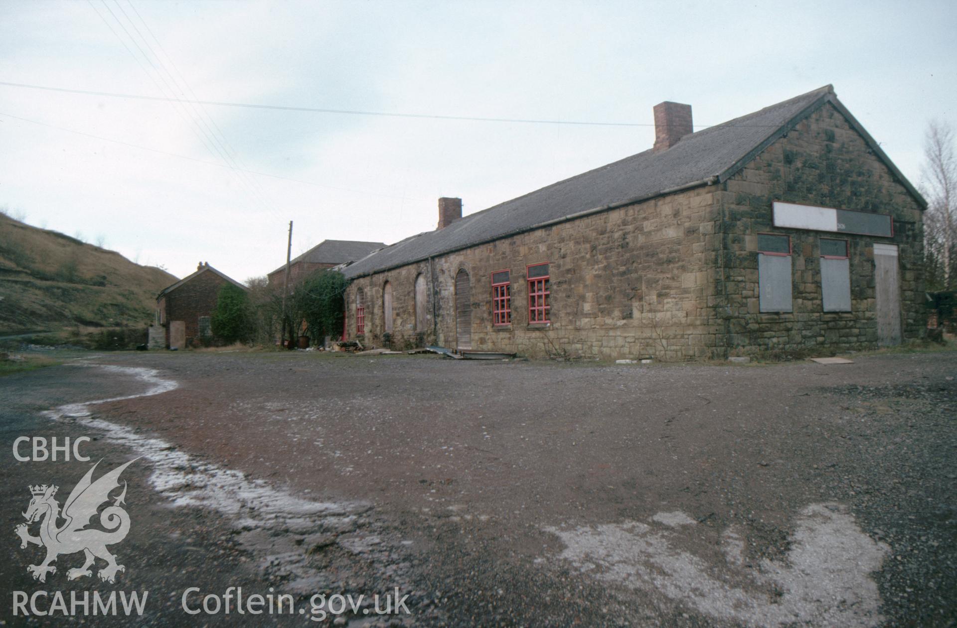 Digitized 35mm slide showing Plas Power Colliery site.