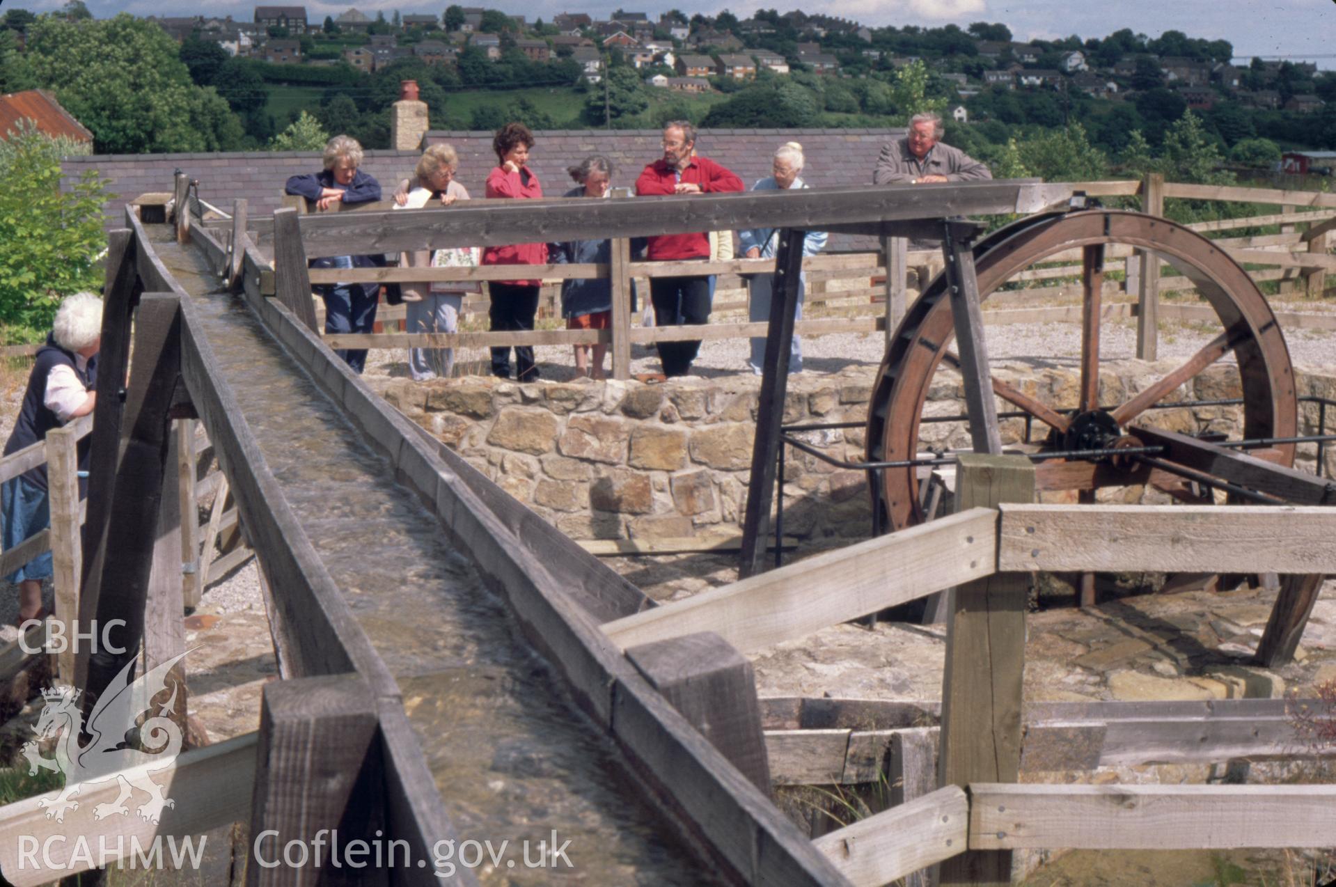 Digitized 35mm slide showing City Shaft, launders.