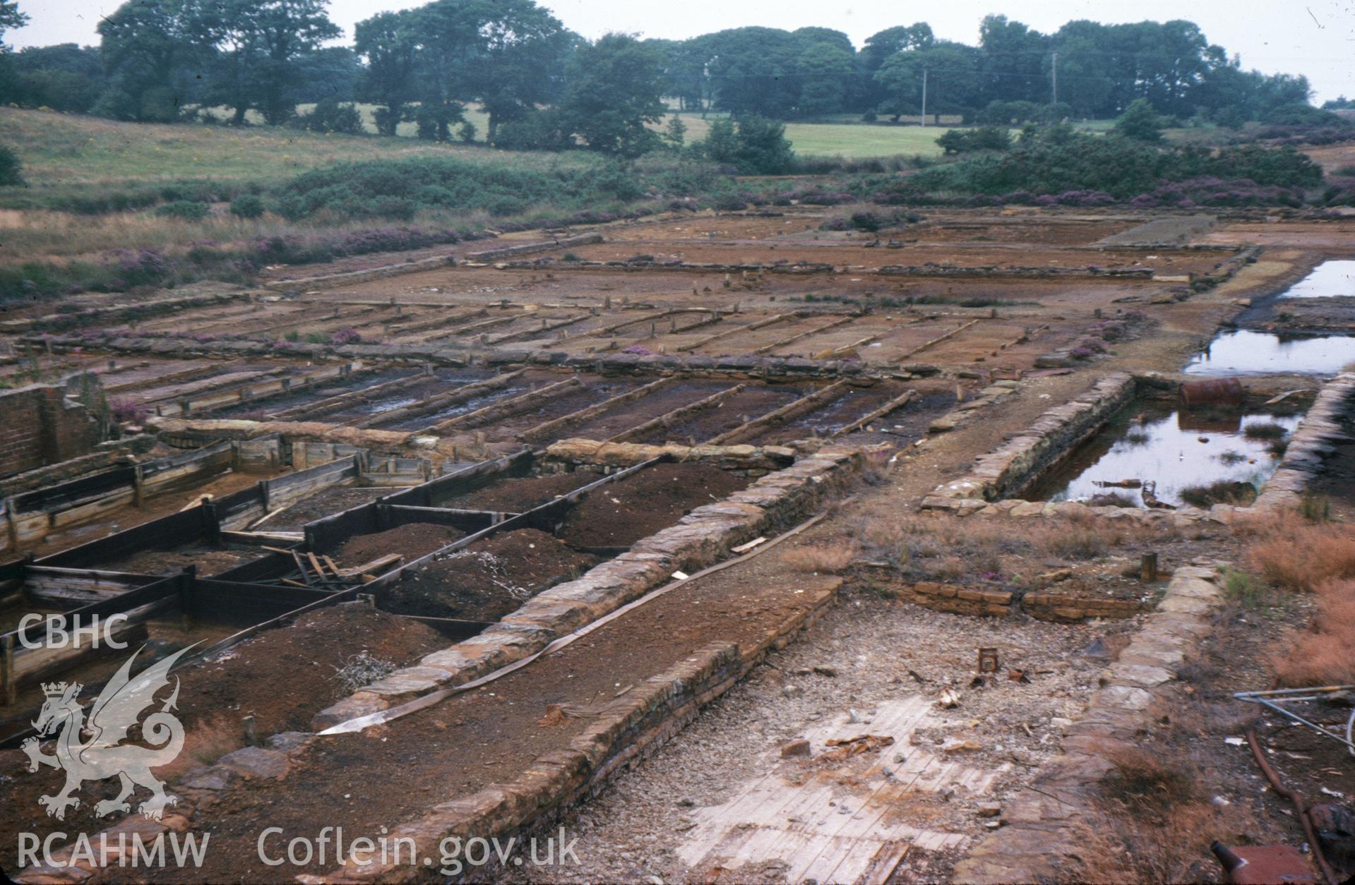 Digitized 35mm slide showing precipitation pits at Parys Mountain.