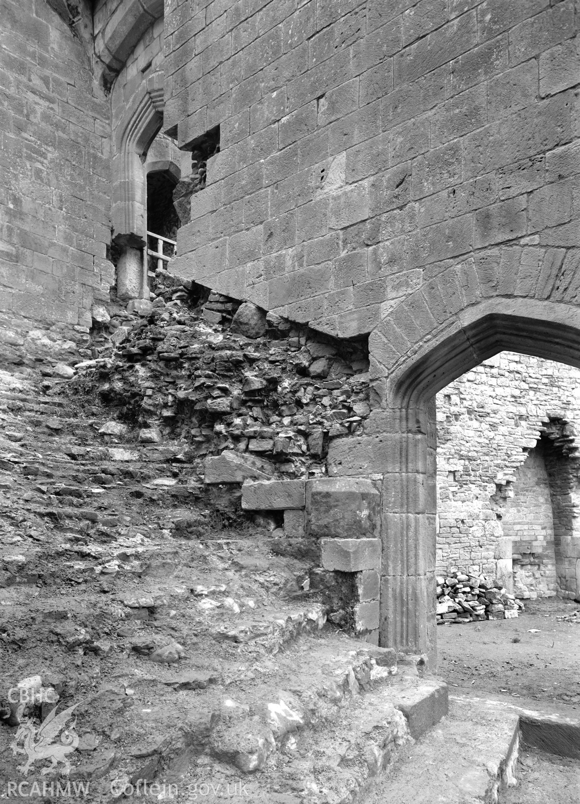 D.O.E photograph of Raglan Castle.