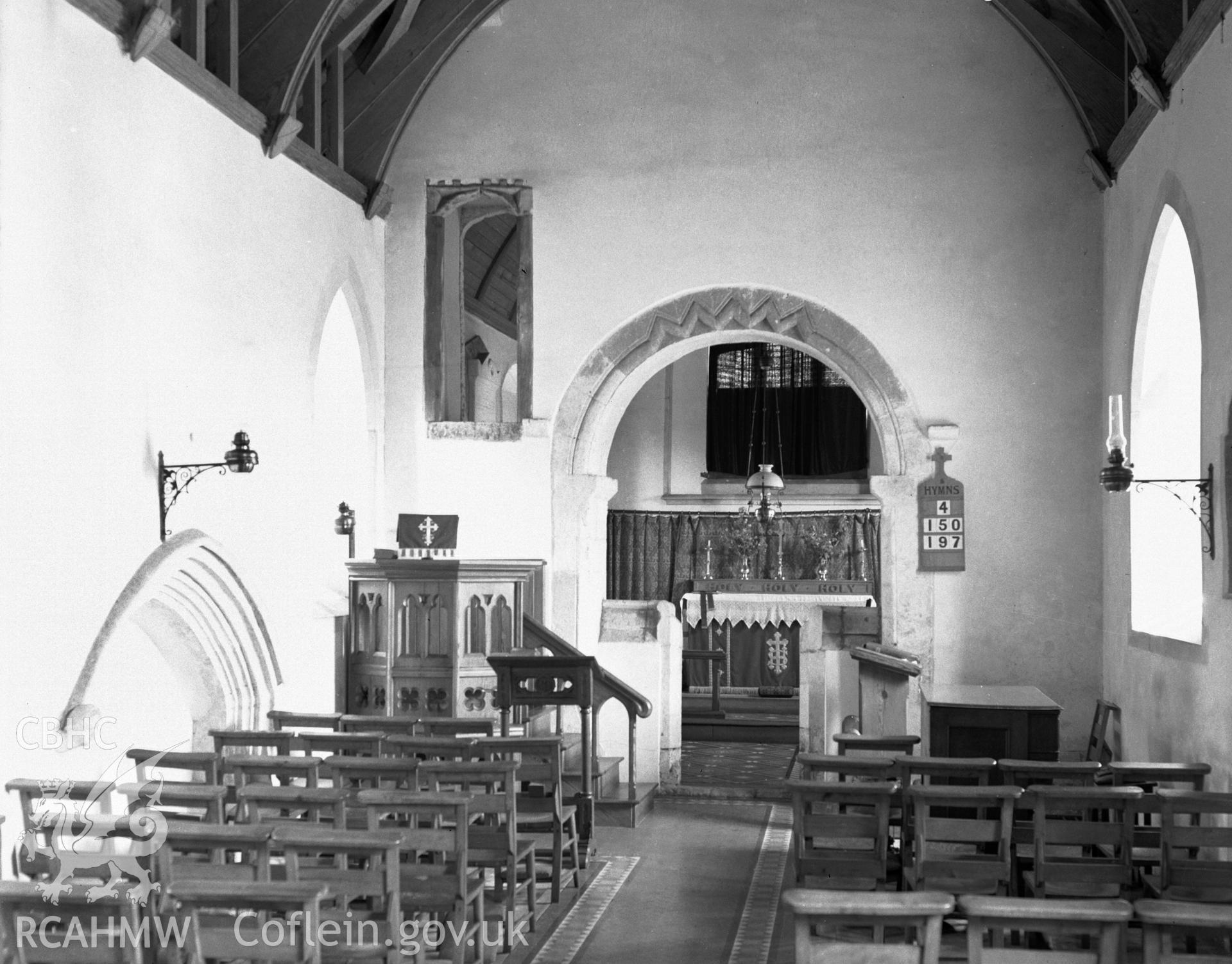 Interior view looking east.