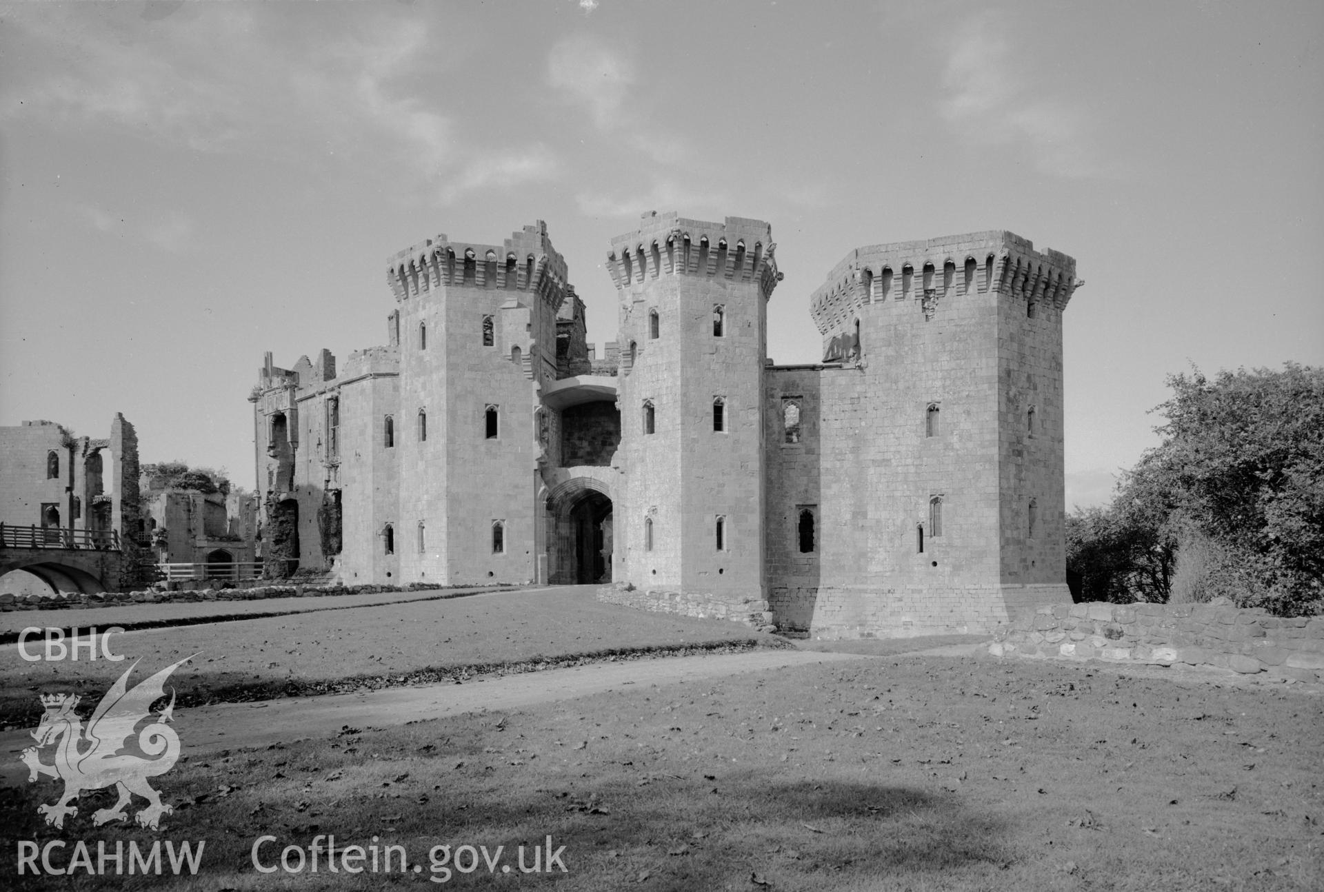D.O.E photograph of Raglan Castle.