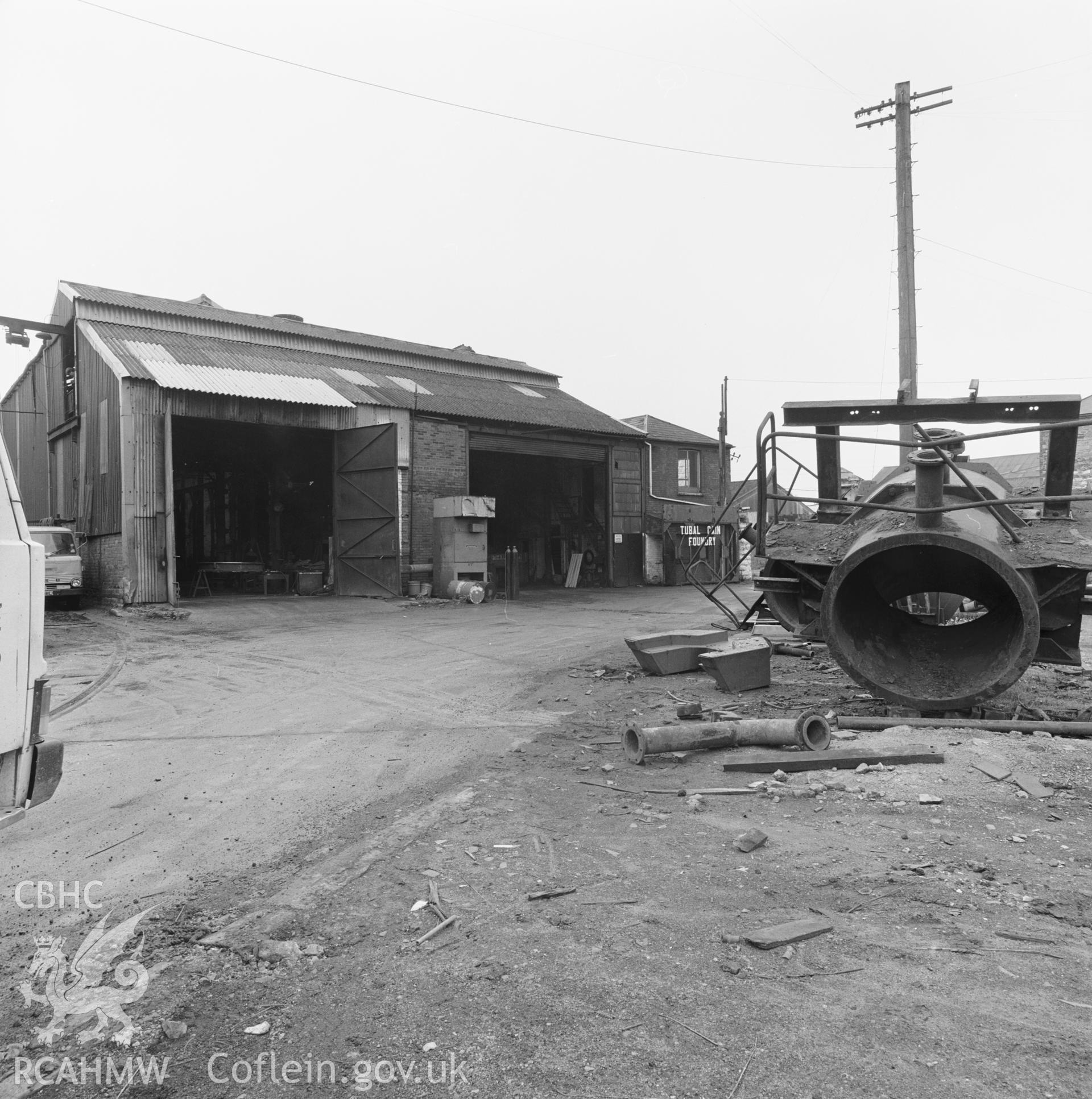 Later accretions enclosing N gable of casting house