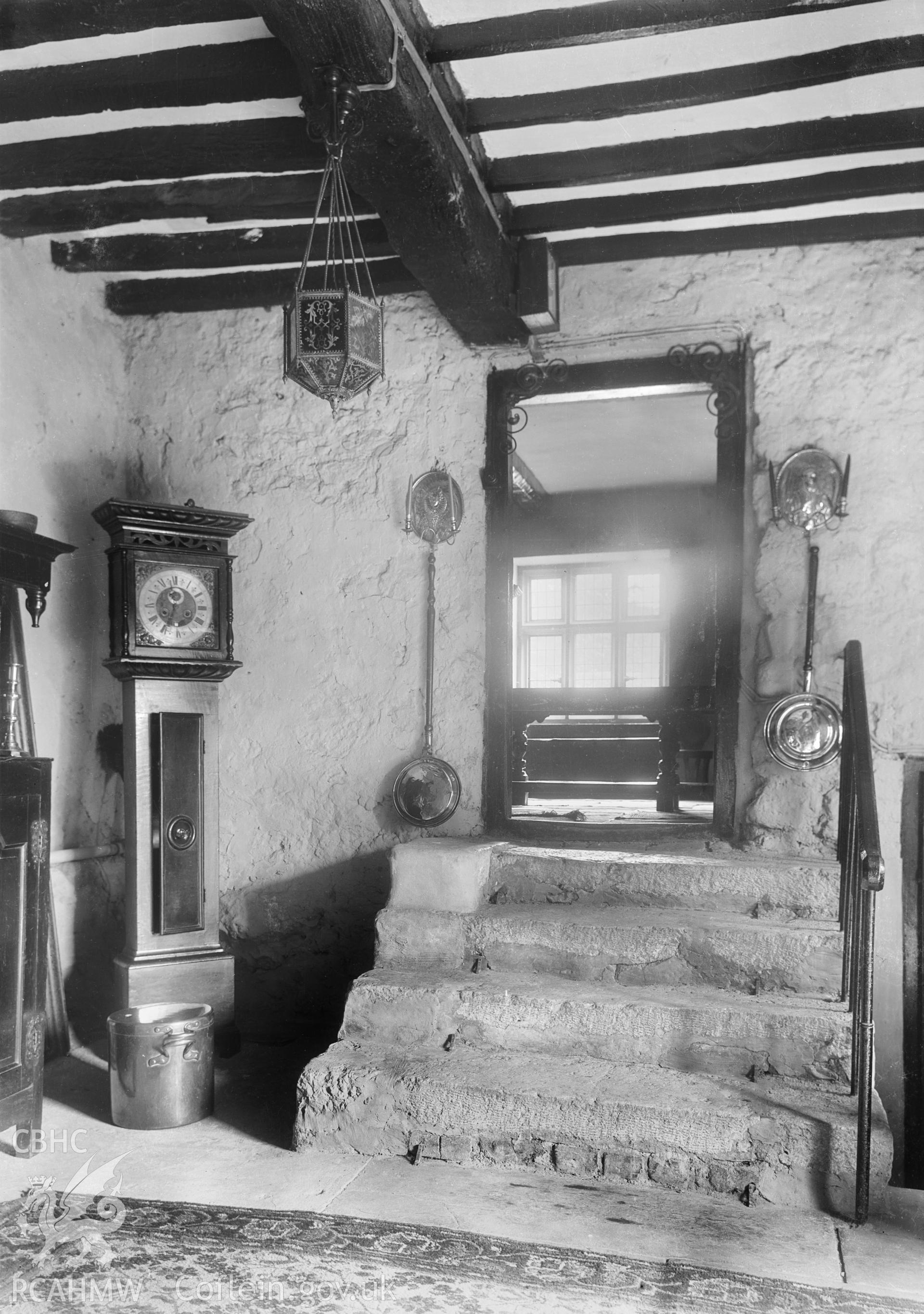 Interior view showing steps.