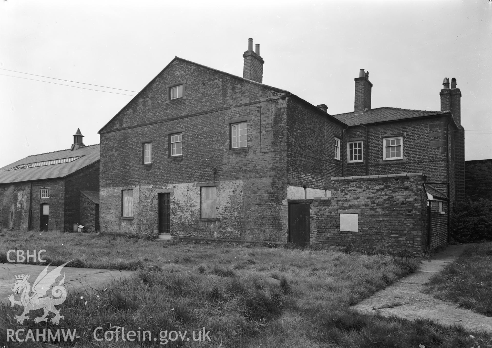 D.O.E photograph of Flint Gaol. In castle outer ward (since removed).