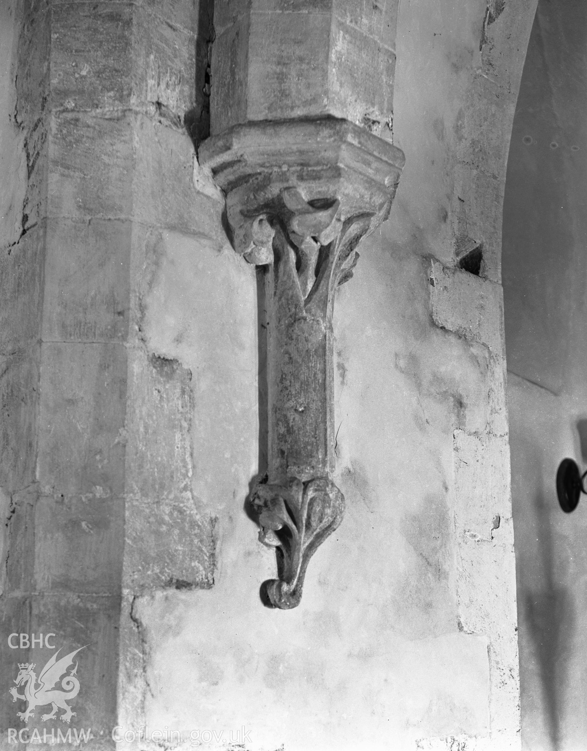 Interior view showing detail of capital.