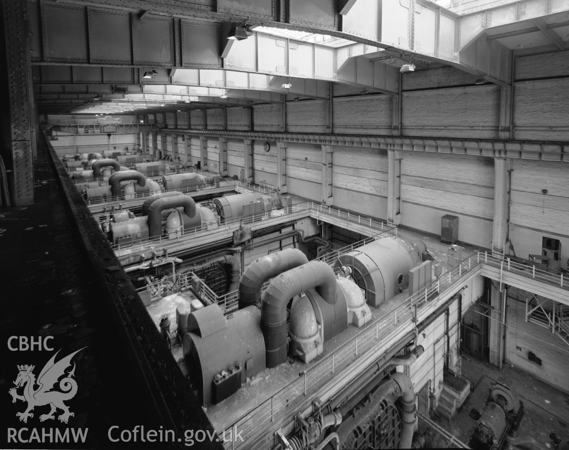 Turbine Generator Hall, showing condensors beneath. NA/FL/93/014