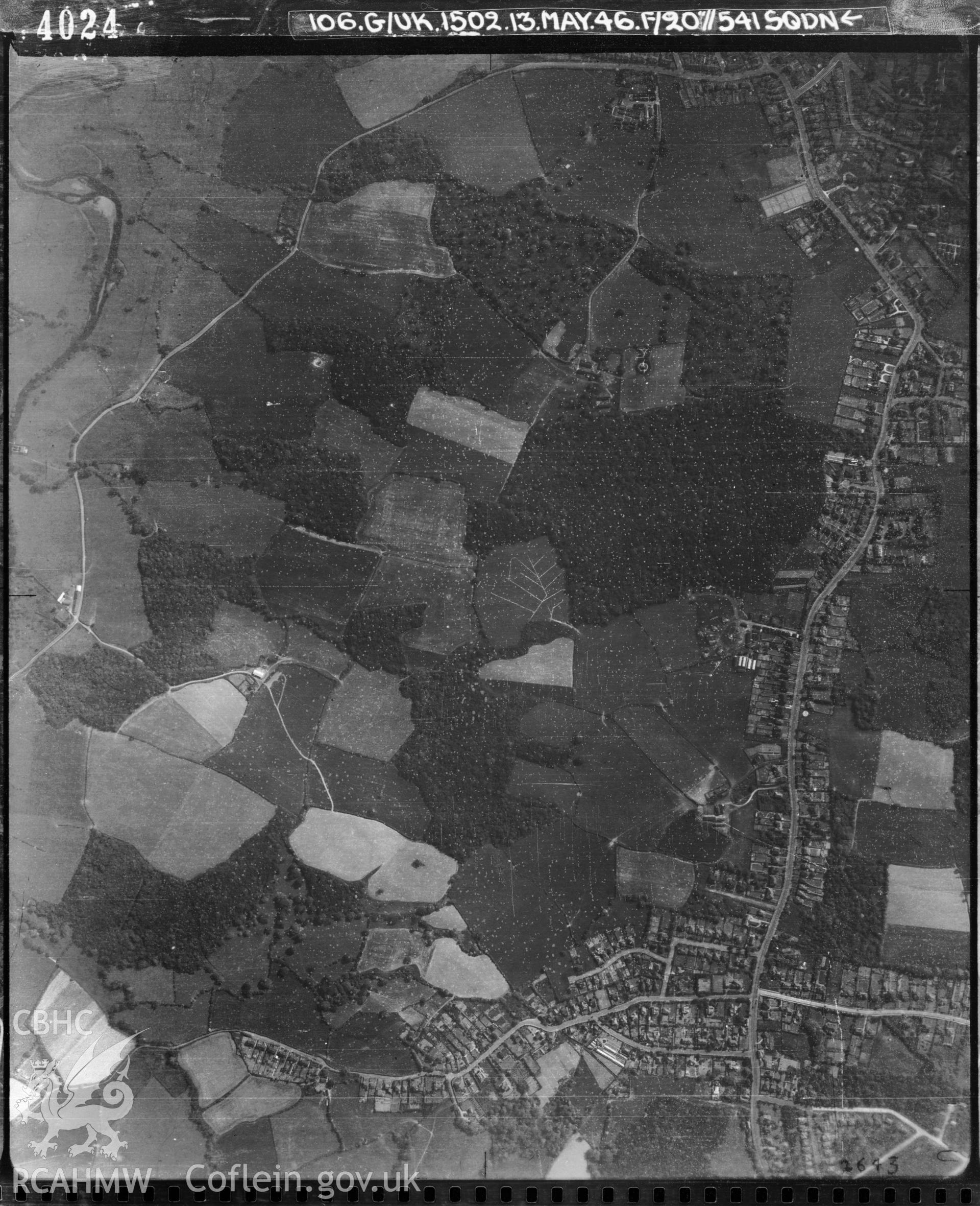 Black and white vertical aerial photograph taken by the RAF on 13/05/1946 centred on ST19967994 at a scale of 1:10000. The photograph includes part of Pentwyn community in Cardiff.