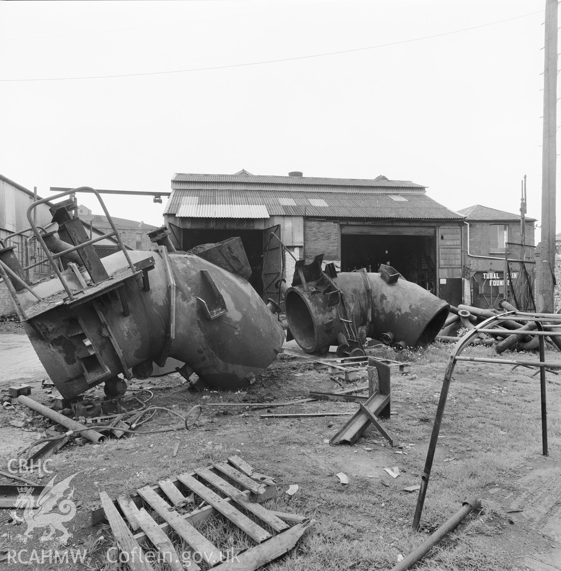Engineering works yard N of foundry buildings