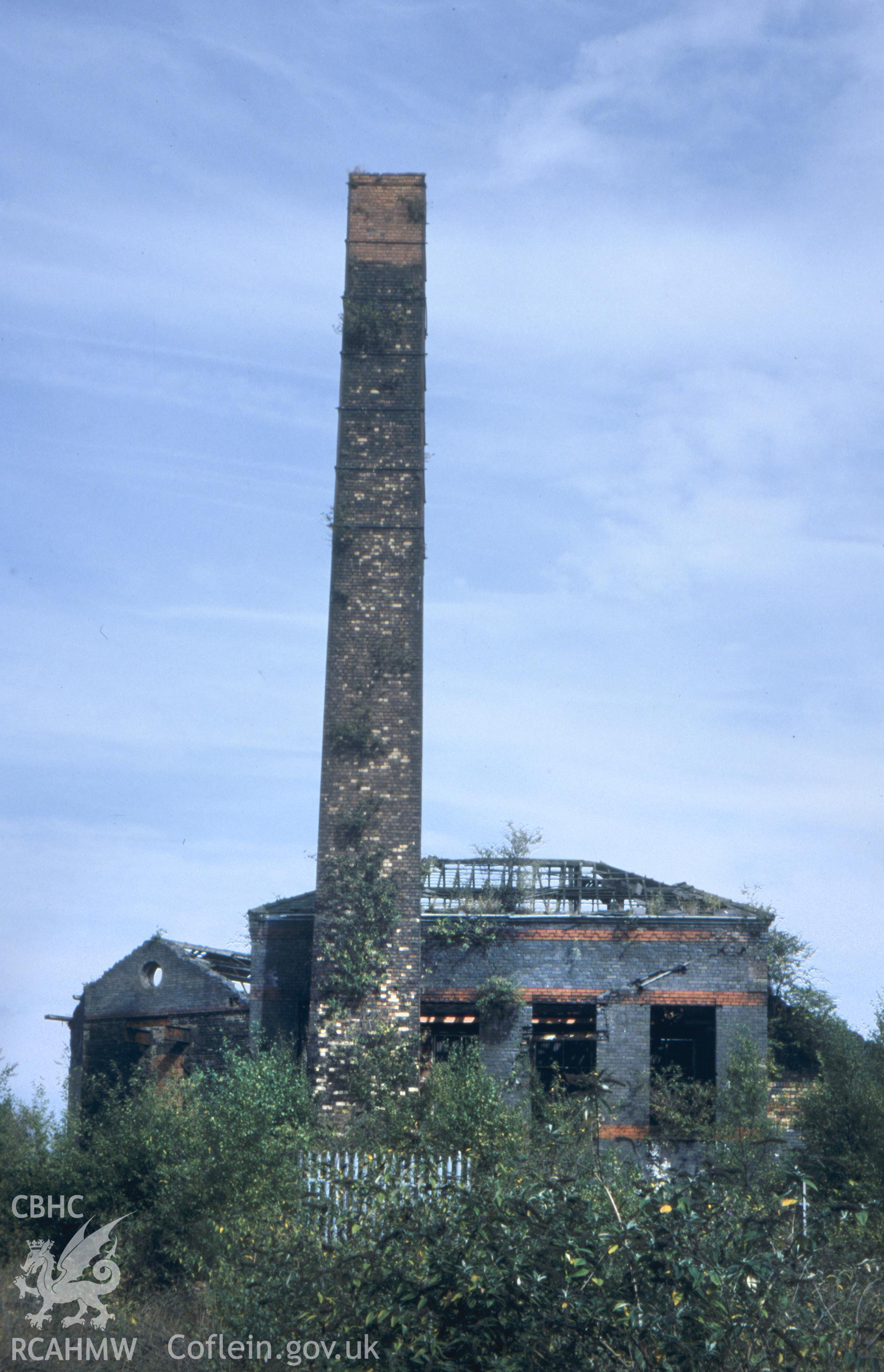 Colour slide of Hafod 1910 Engine House: showing the south-west side and the south-west end of the 1860 Engine House beyond.