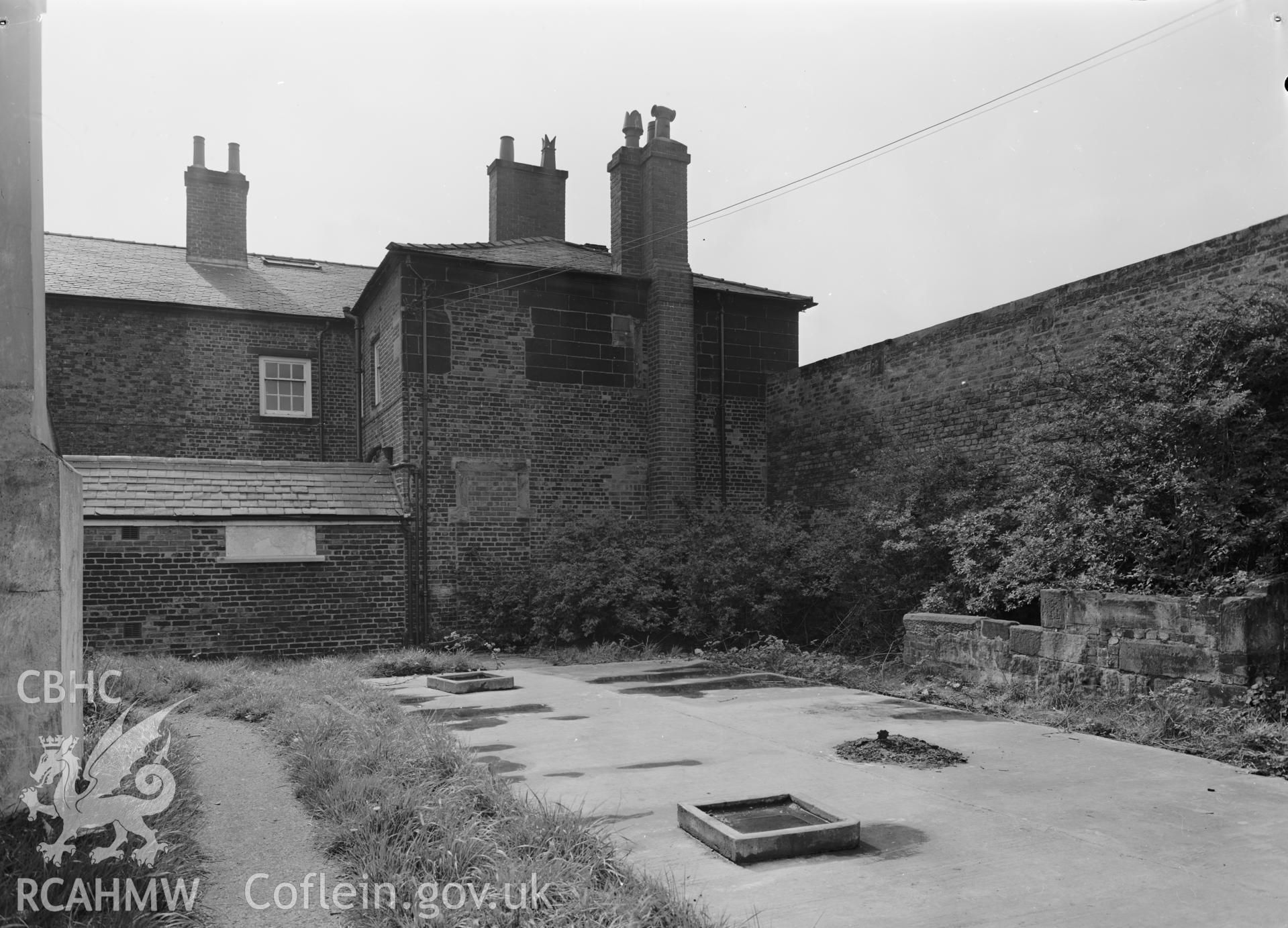 D.O.E photograph of Flint Gaol, north west elevation. In castle outer ward (since removed).