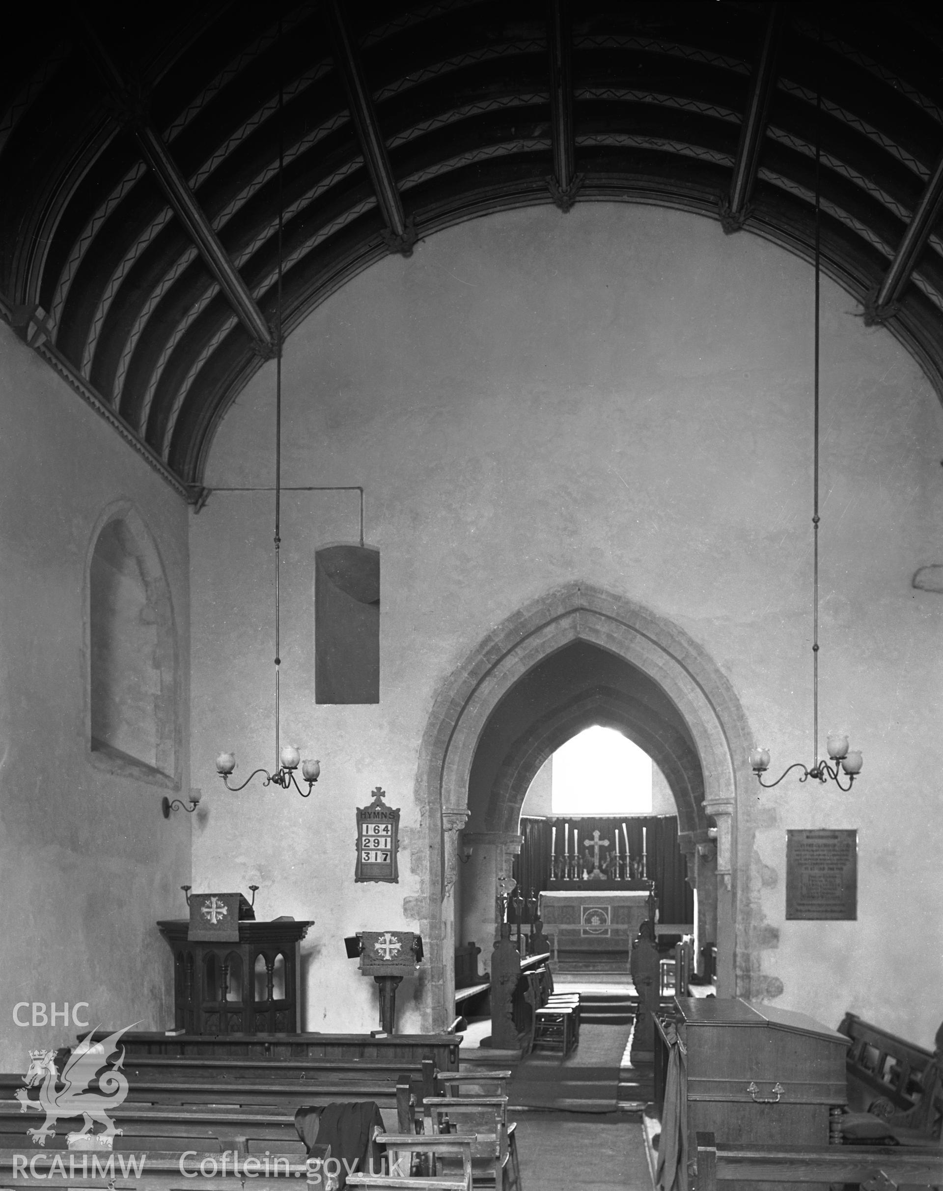 Interior view looking east.
