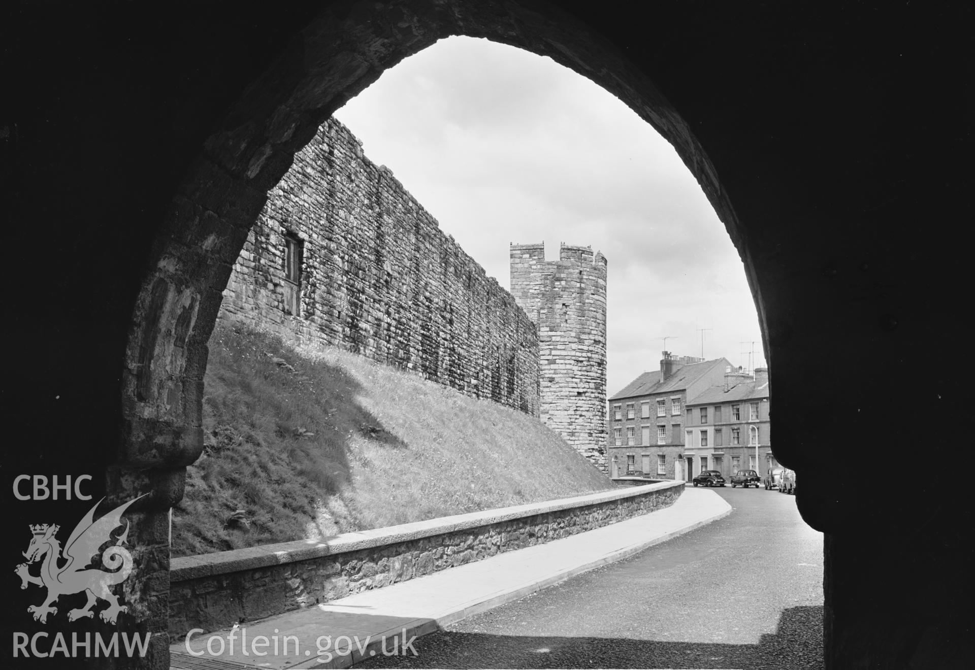 D.O.E photograph of Caernarfon Town Walls.
