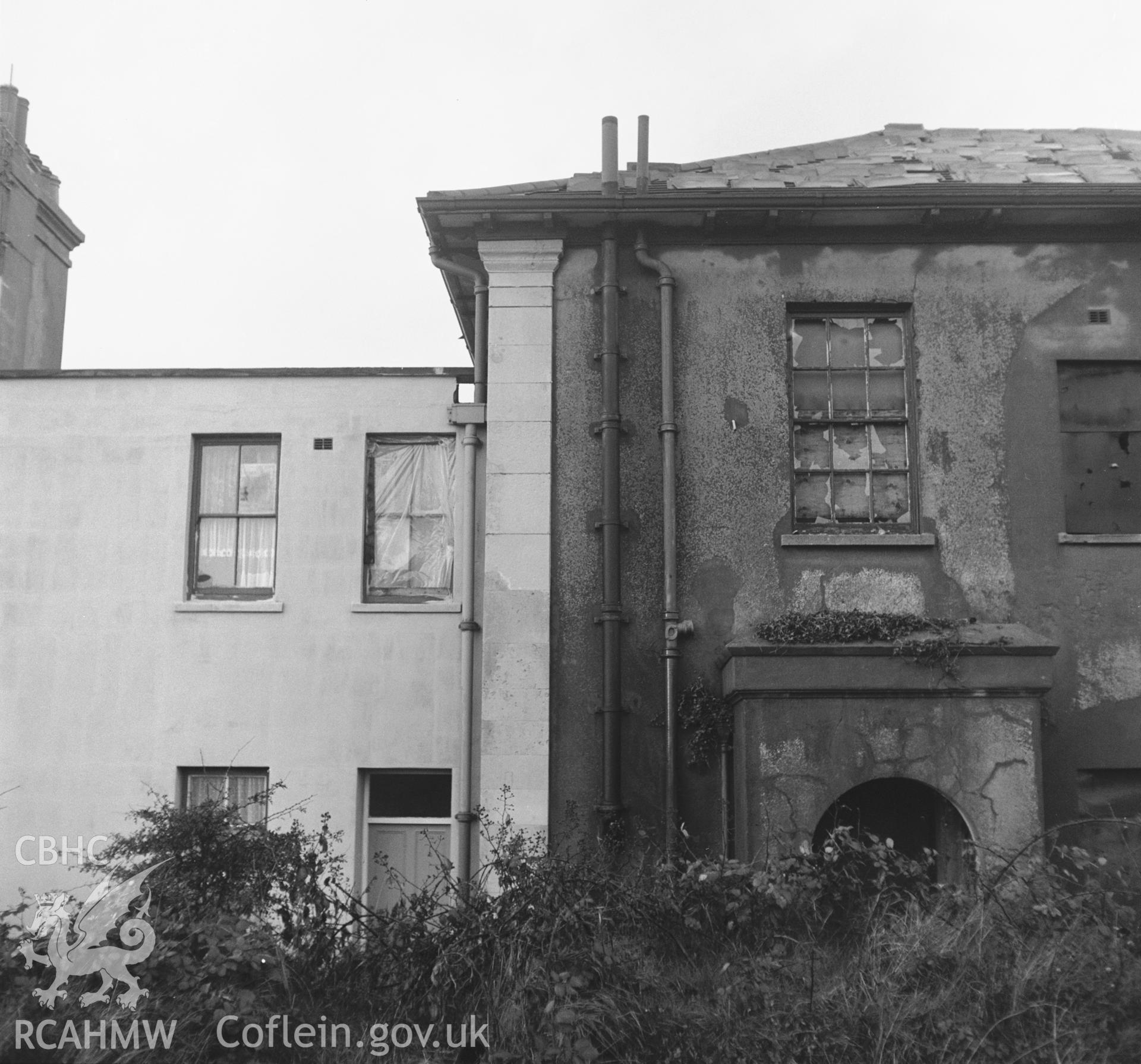 Exterior view taken shortly before demolition