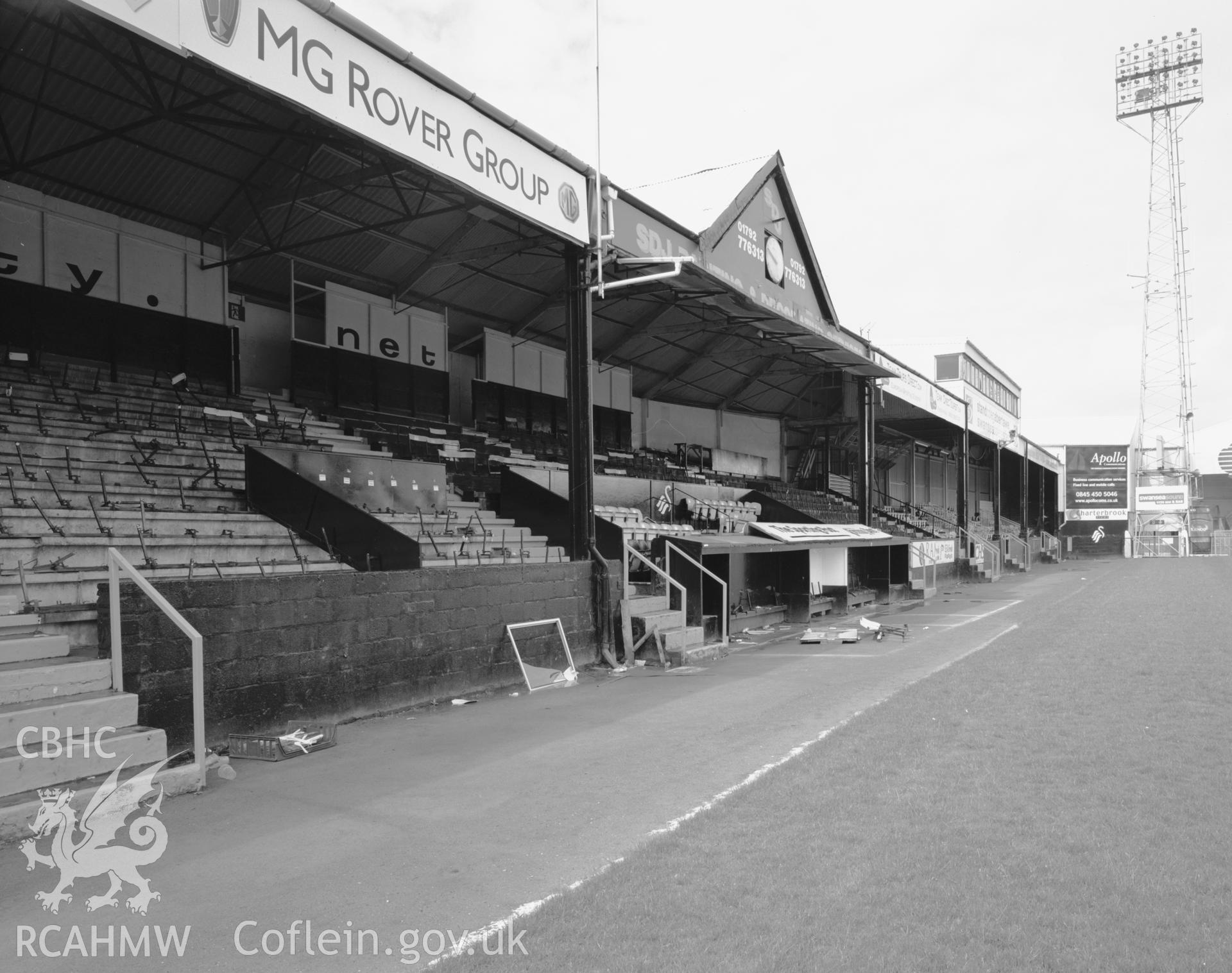 South Stand, centre section, oblique.