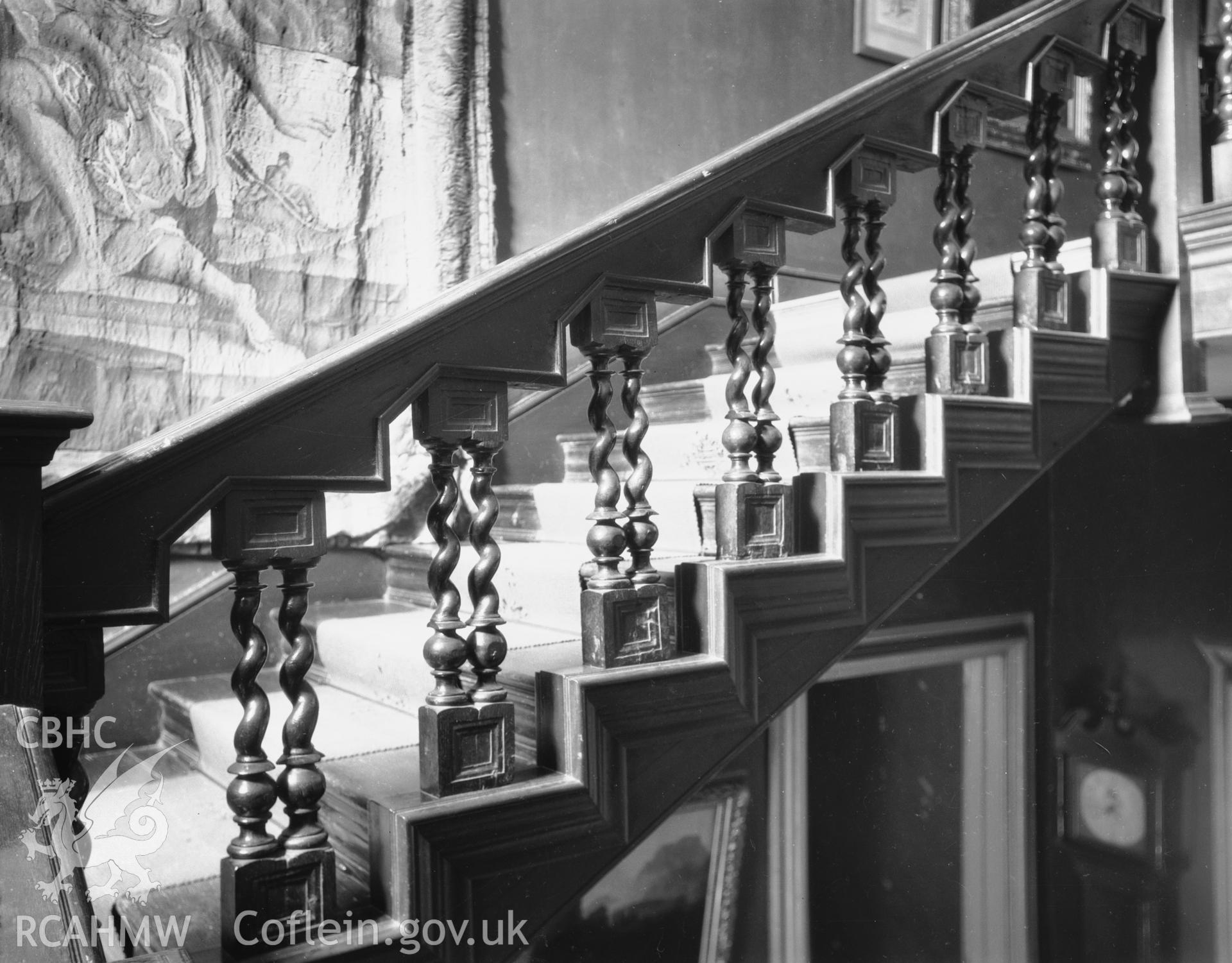 View of upper flight of staircase