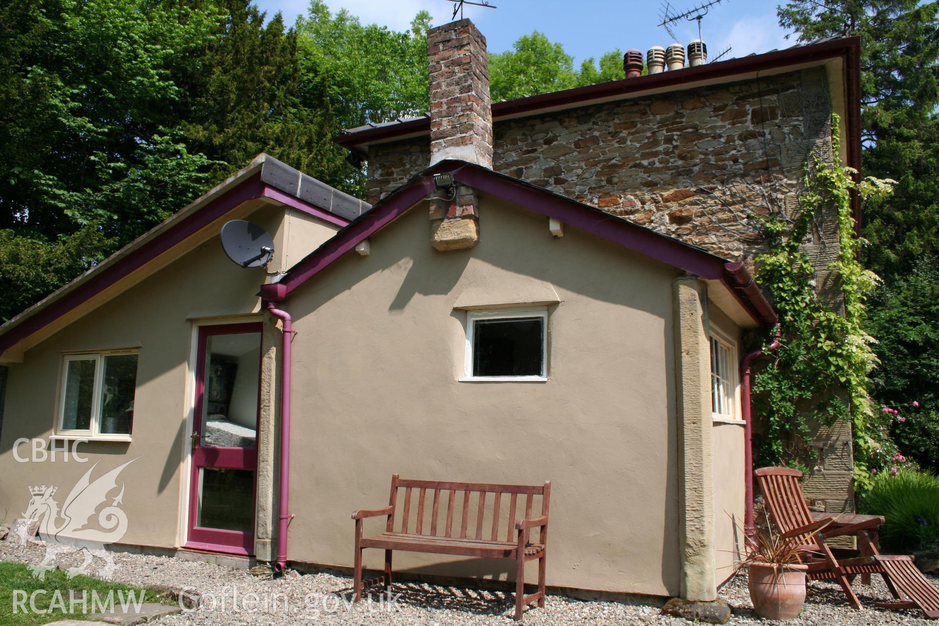 Wood bank Cottage Pontcysyllte. South-west elevation.