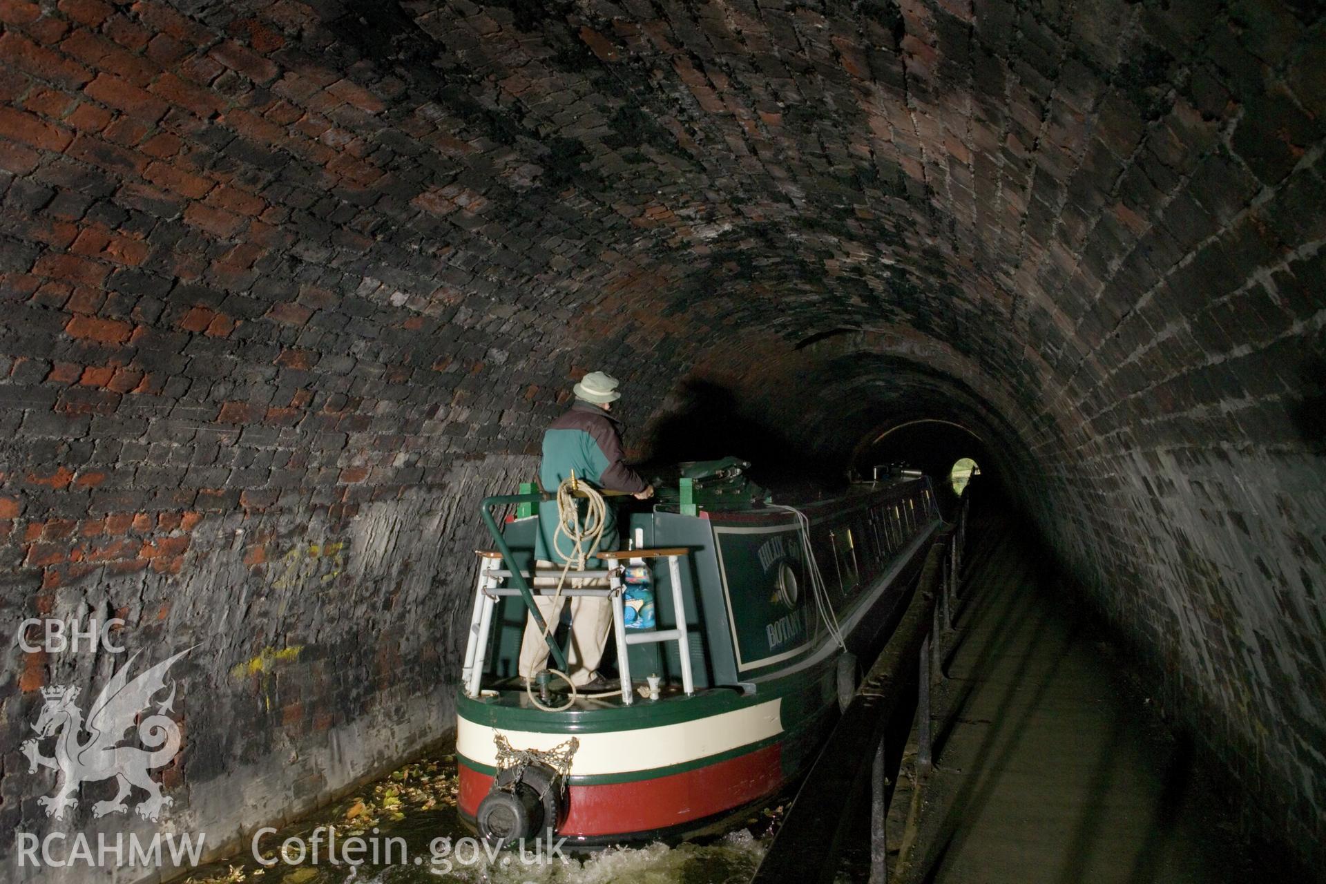 Interior, canal boat heading north, near view.