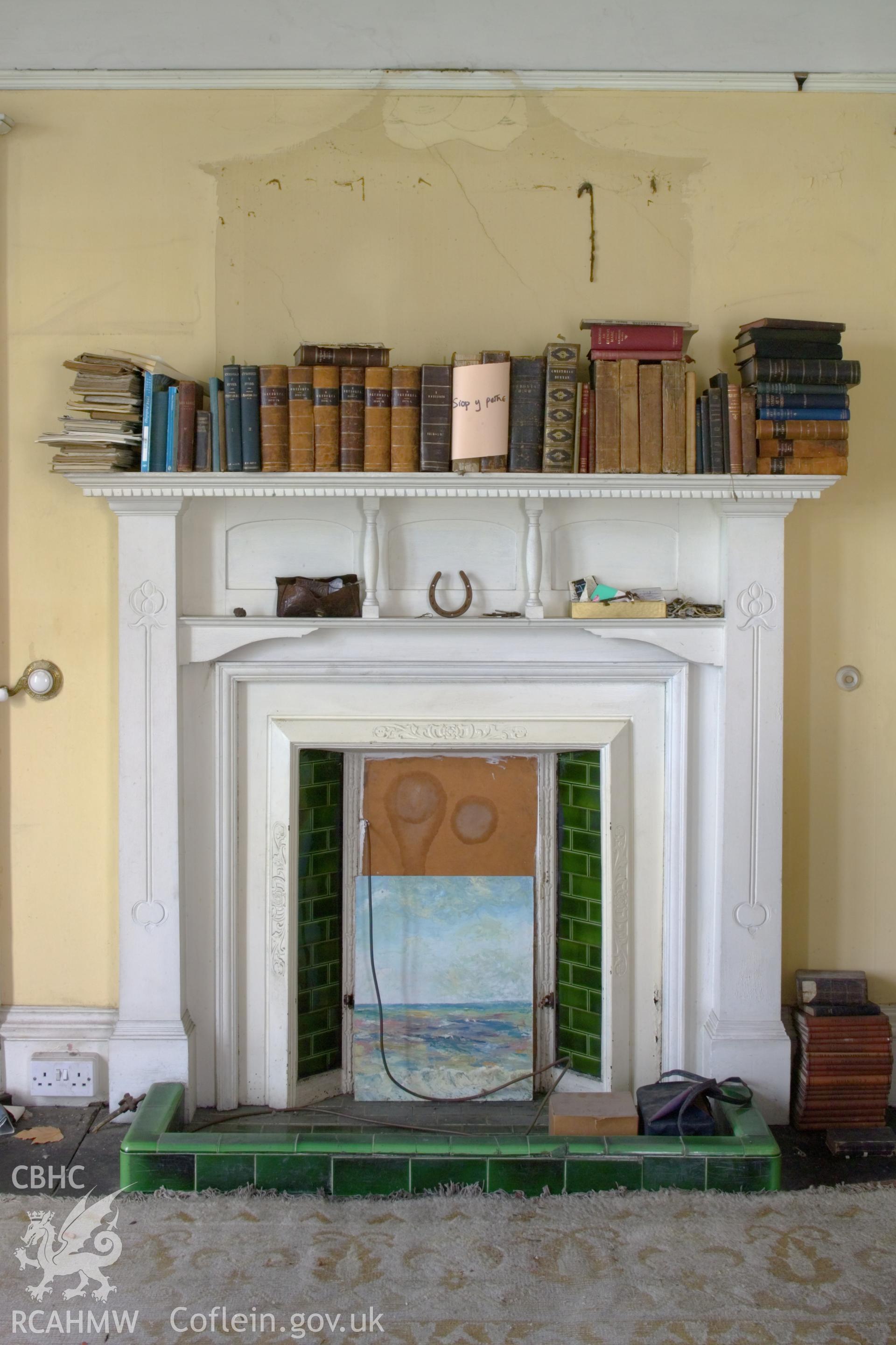 Front first floor fireplace.