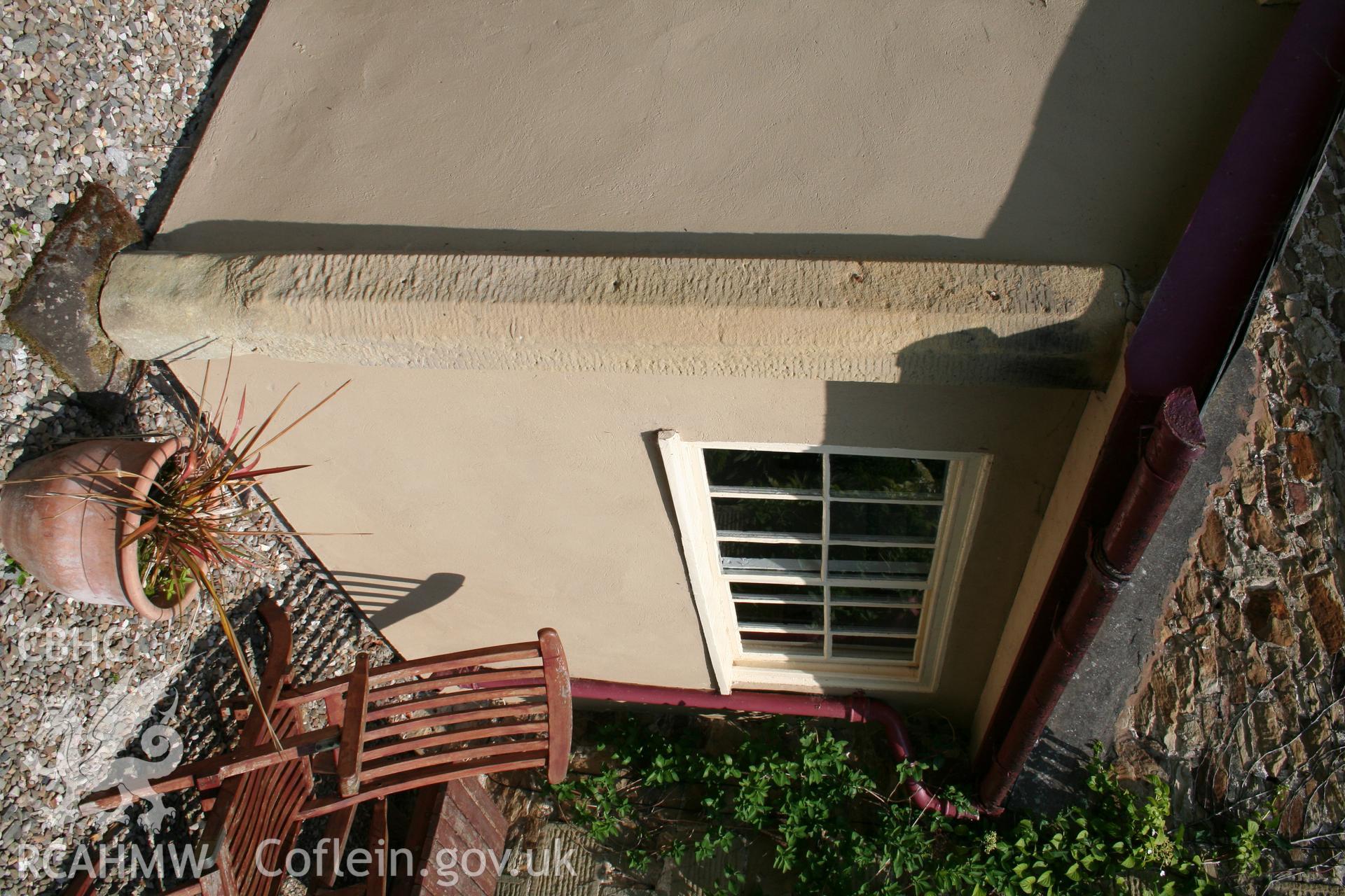 Wood bank Cottage Pontcysyllte. Projection at south-west end with sandstone columns..