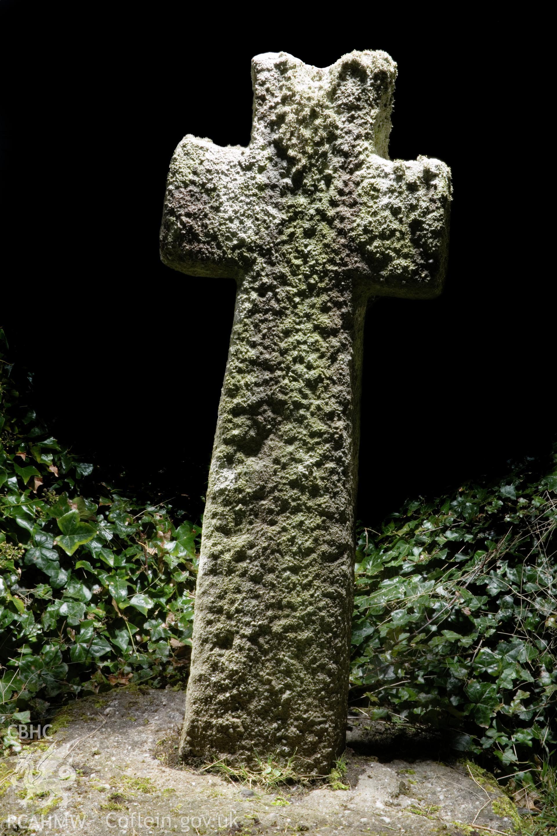 Churchyard cross from the east.