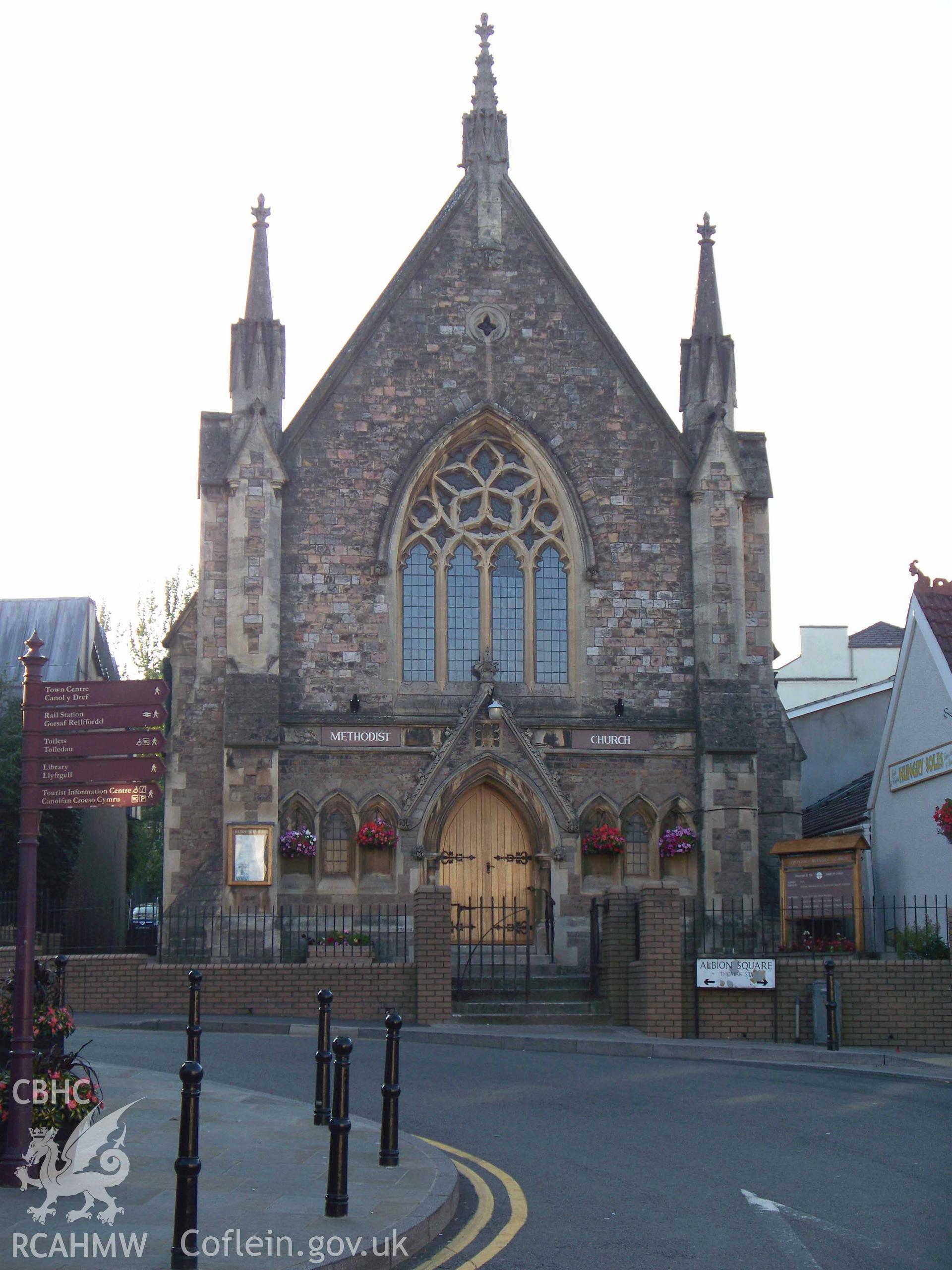 Main south-east gable-end entrance elevation to Thomas Street.