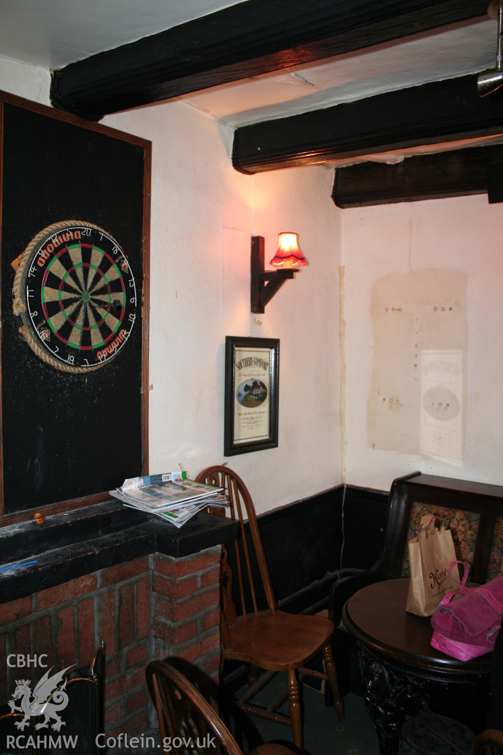 The King's Arms, Abergavenny. Interior, first-floor doorway to left-side wing.