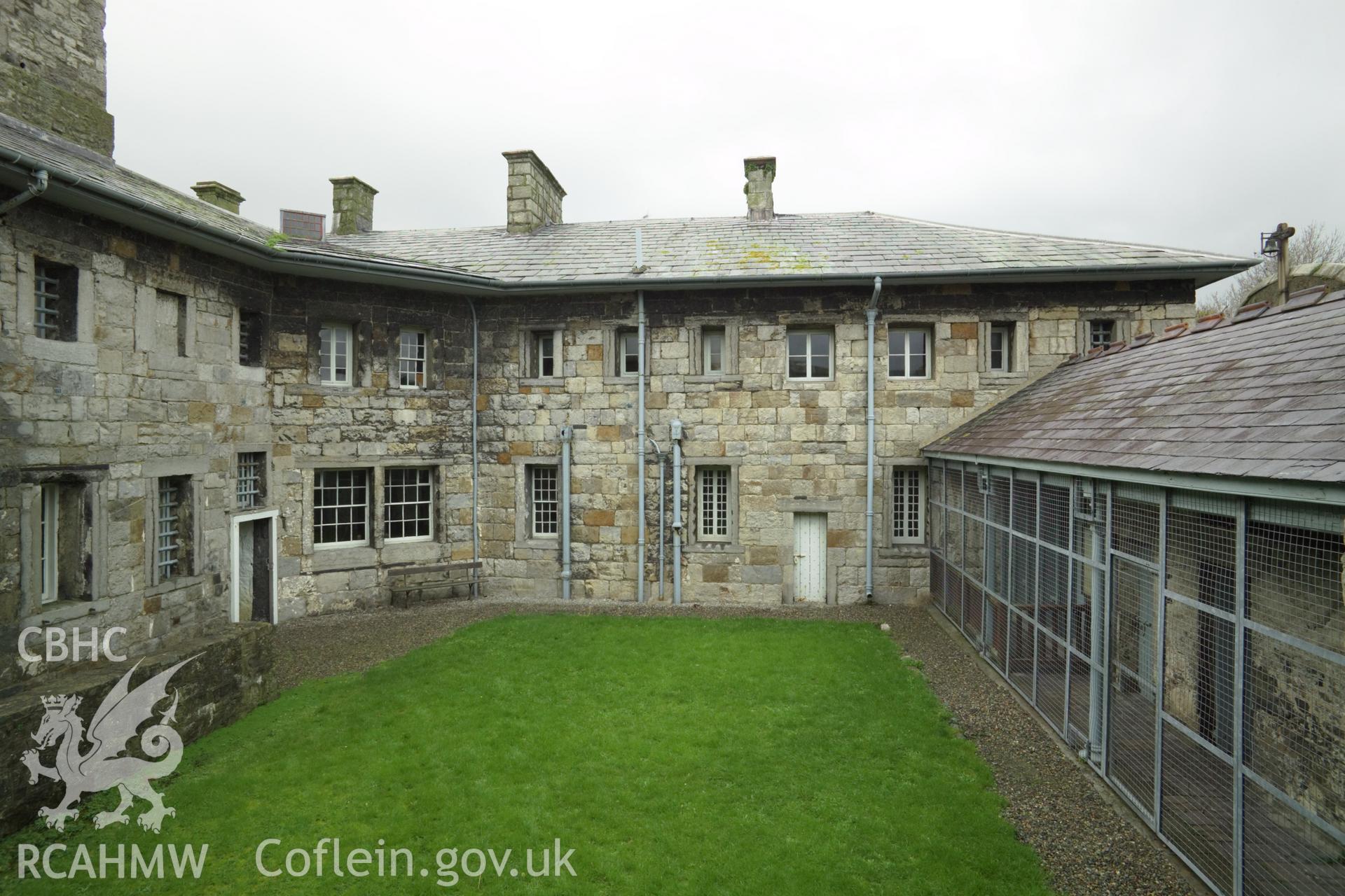 Internal courtyard from the south southwest, treadmill on right.
