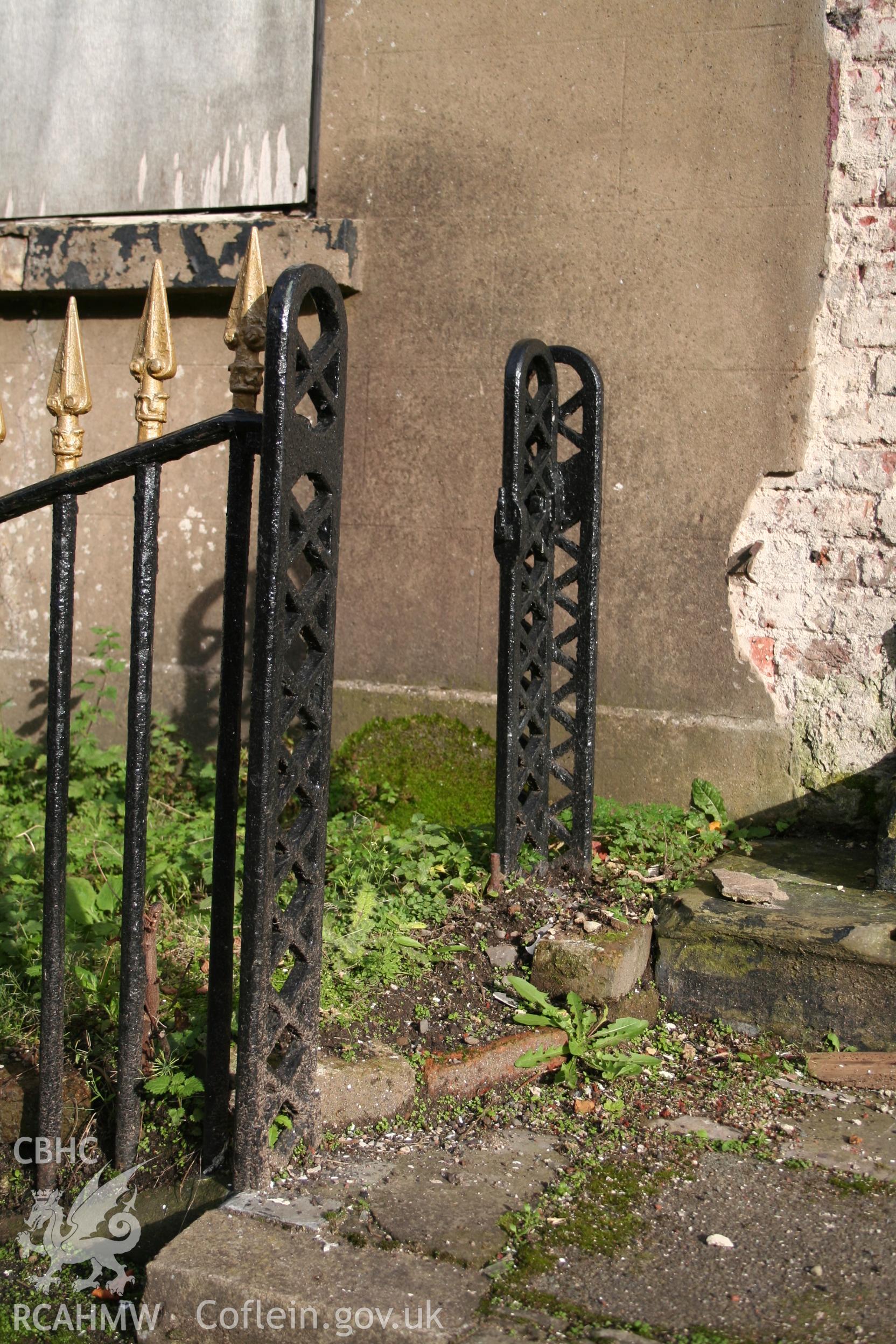 Exterior railings to west elevation