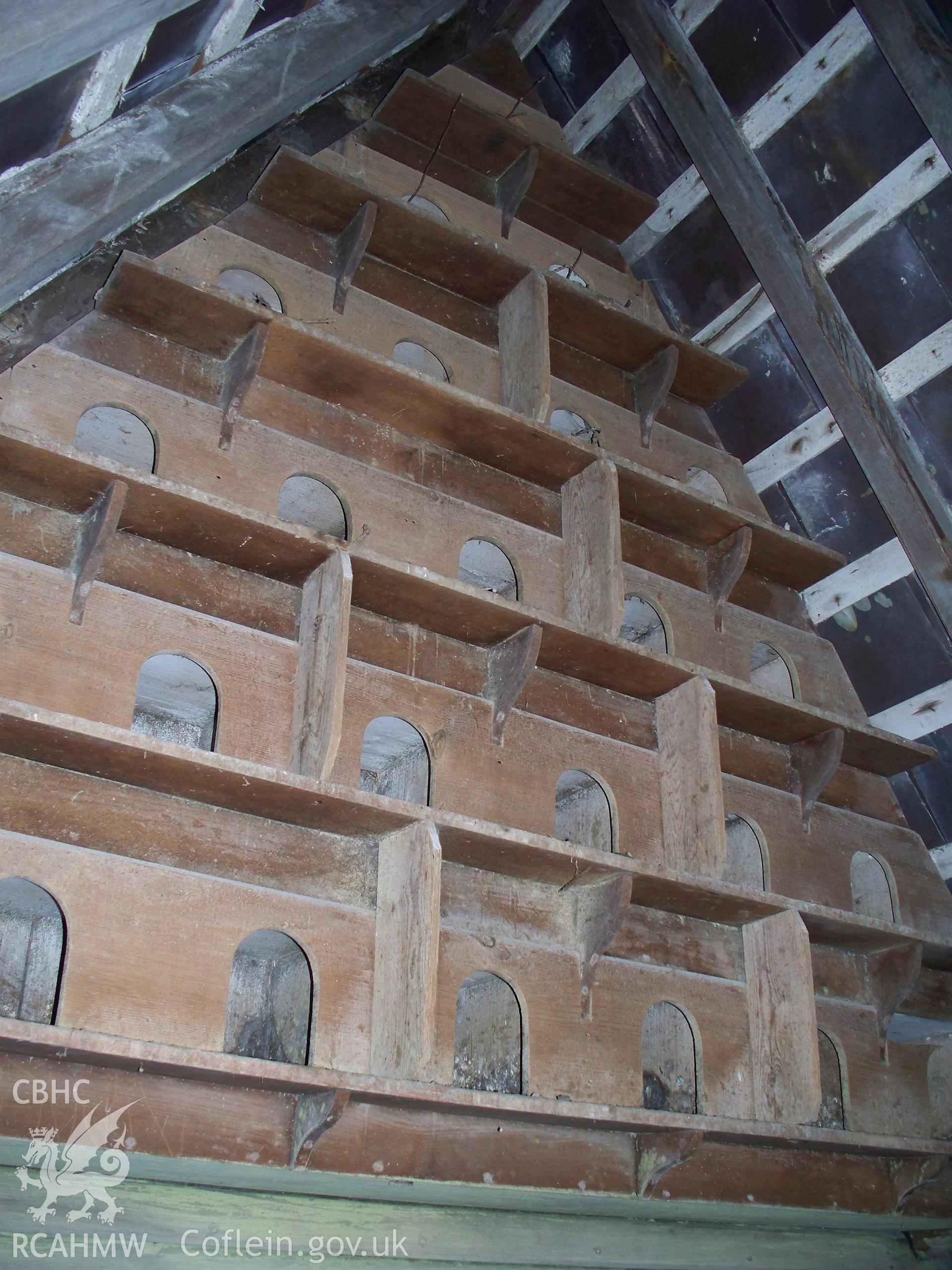 Dove nesting-boxes in the interior of the central SEgable.