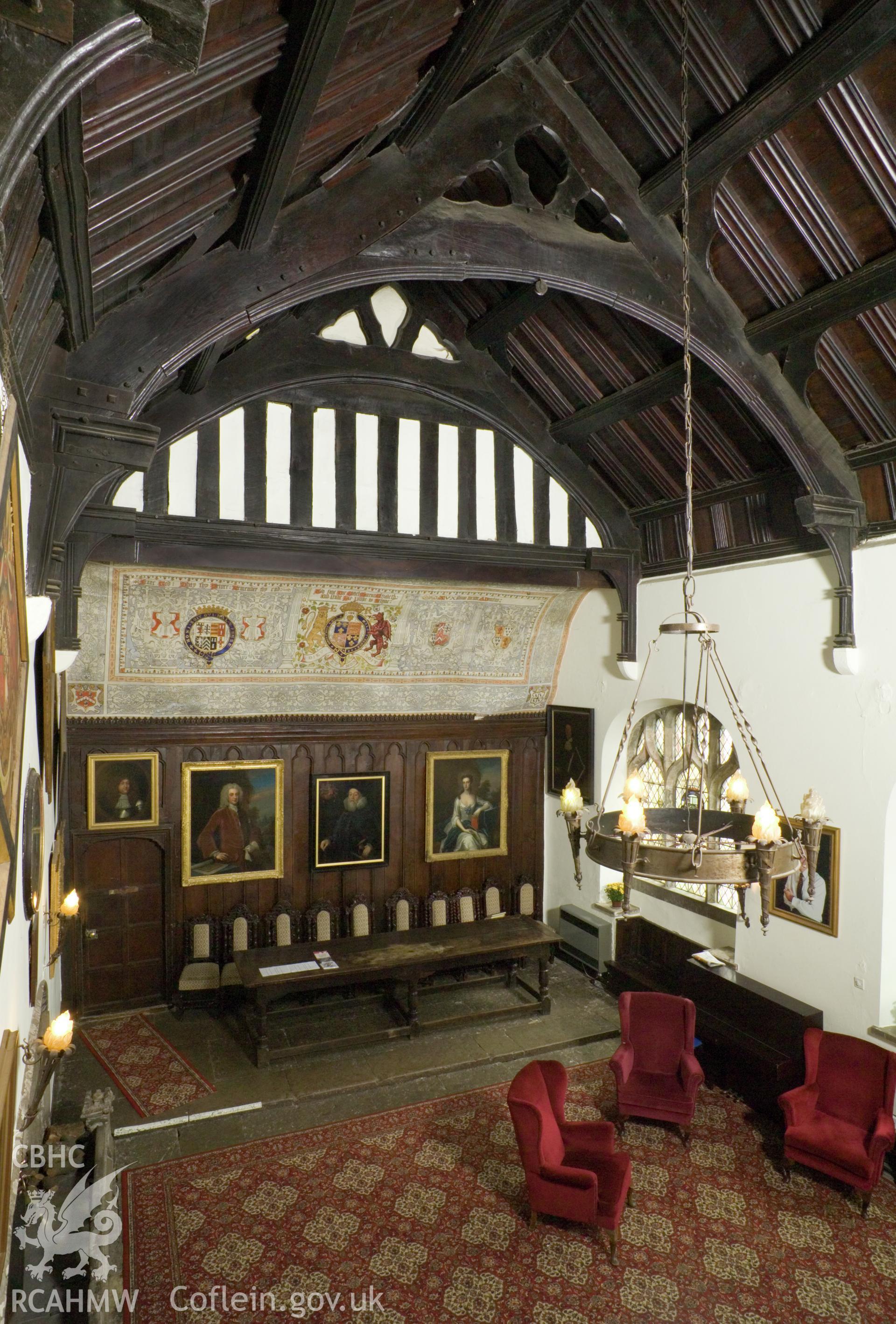 Interior of the Great Hall, from gallery.