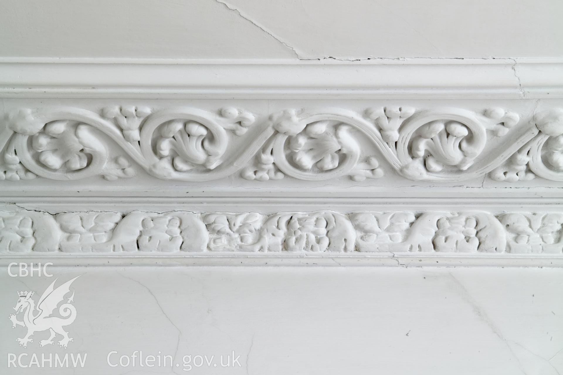 Front first floor cornice detail.