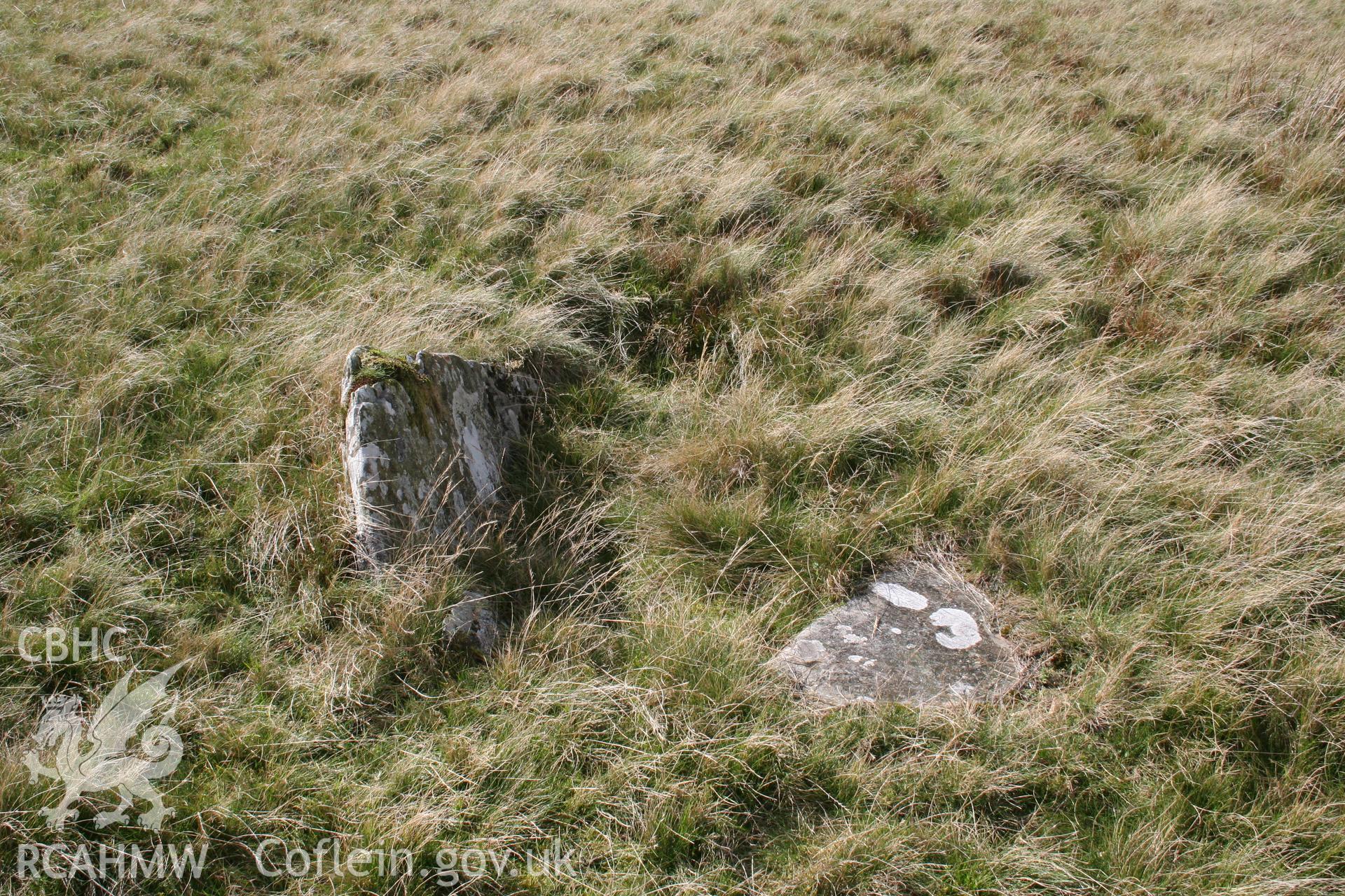 Bwlch Cerrig Duon Cist. Roadside cist viewed from the east.