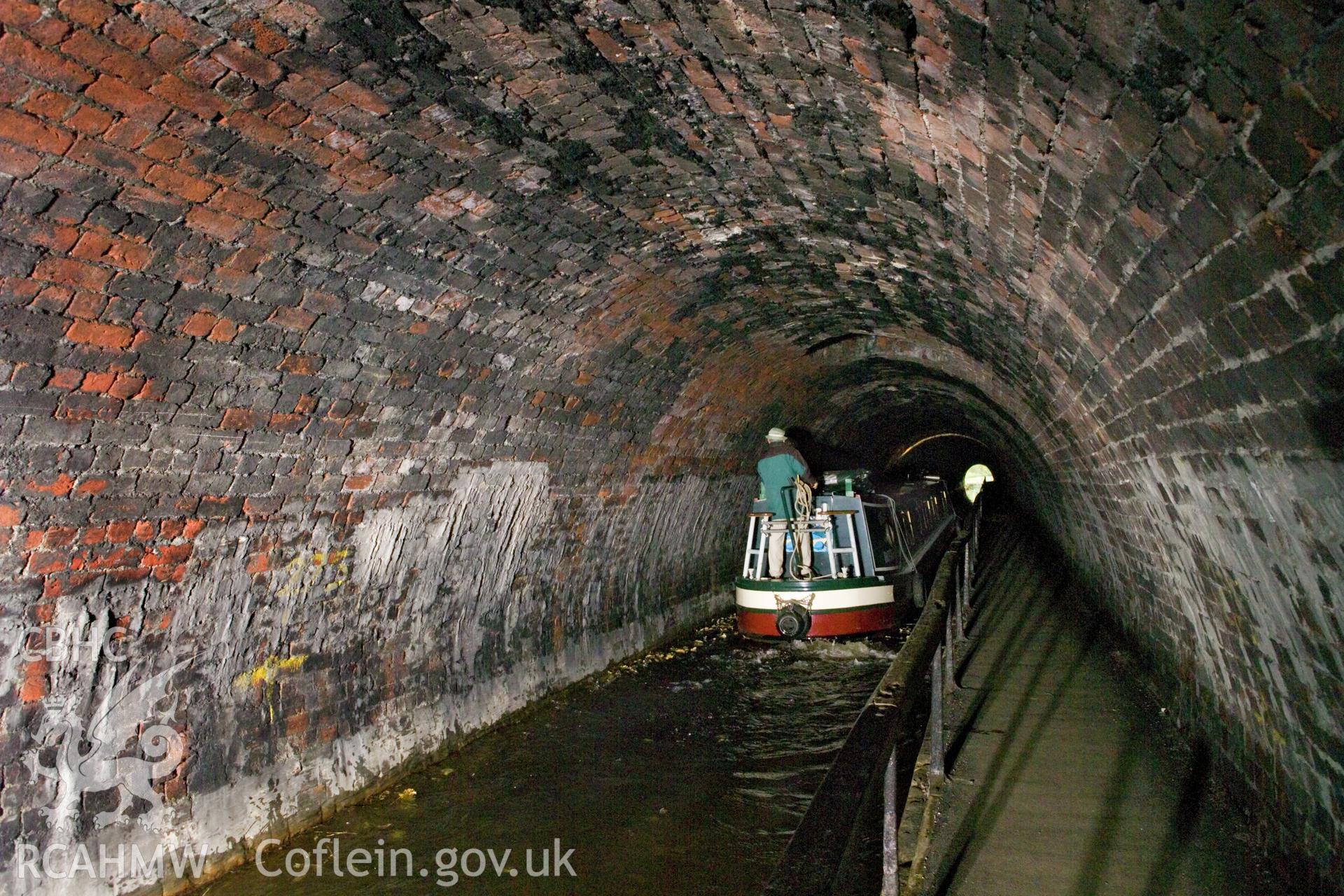 Interior, canal boat heading north, distant view.