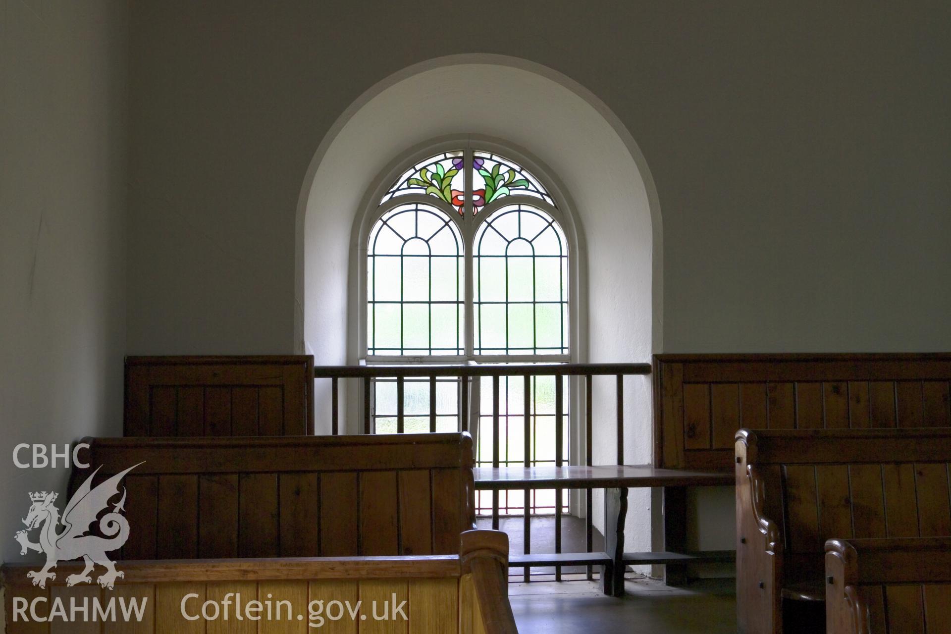 Stained glass window.