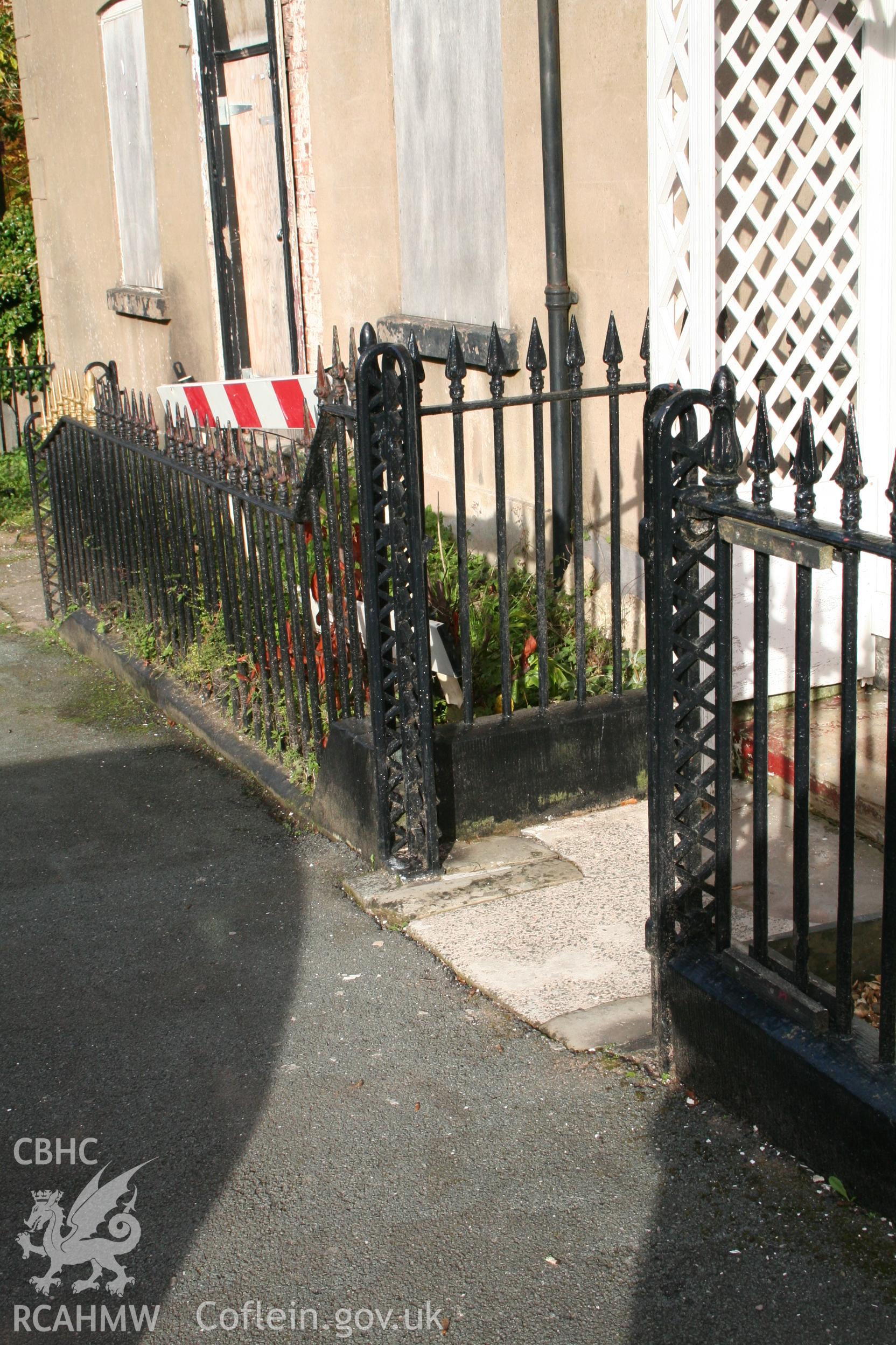 Exterior railings to west elevation